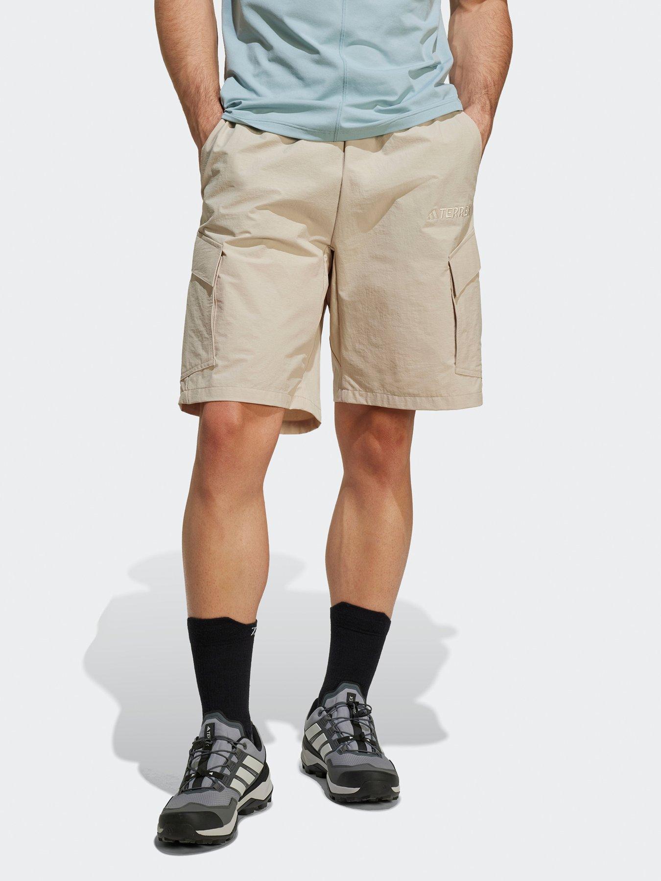 adidas-terrex-mens-cargo-shorts-beige