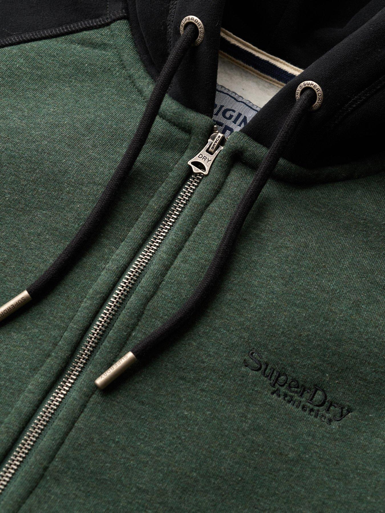  image of superdry-essential-baseball-zip-hoodie-black
