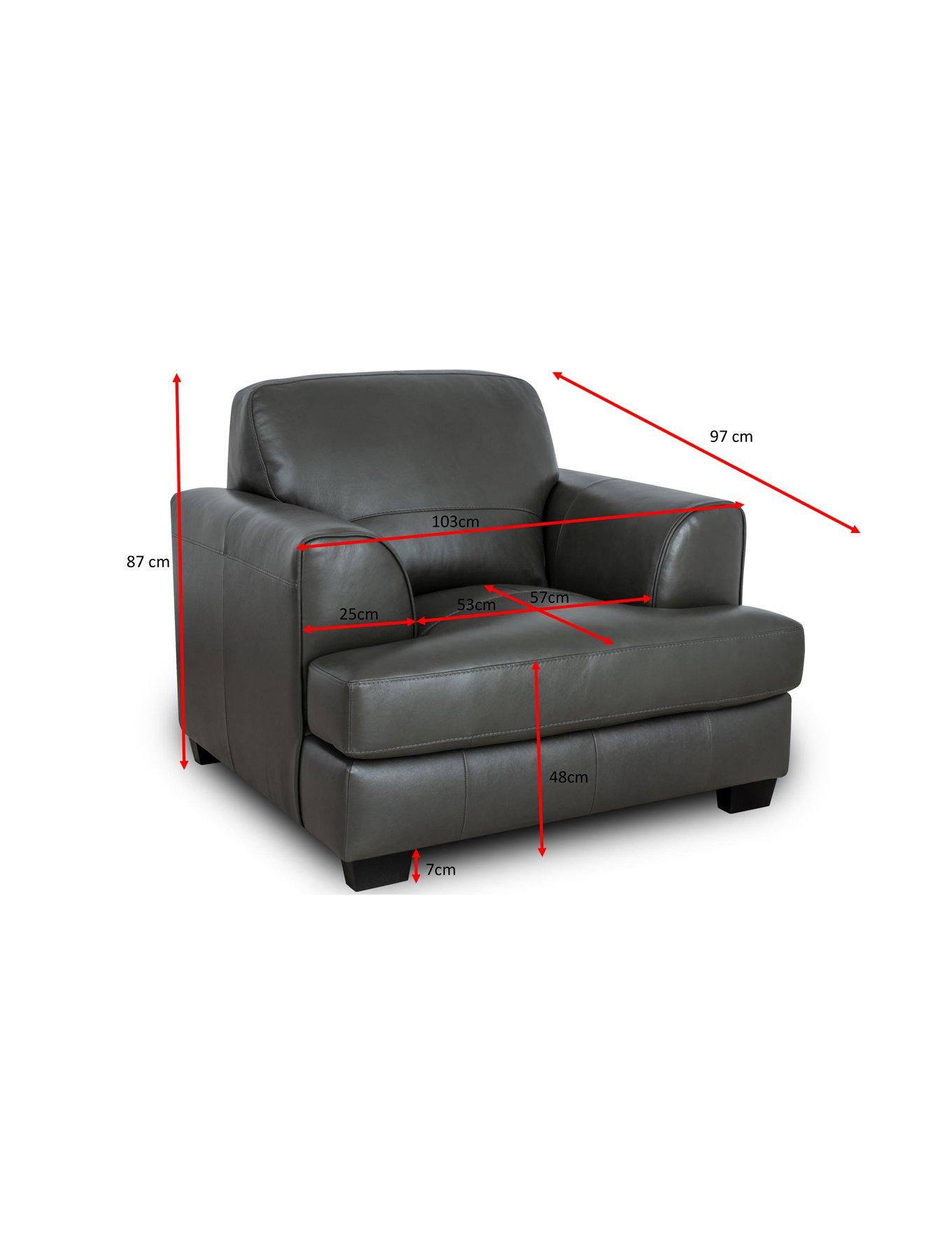 Image 7 of 7 of Very Home Astoria Italian Leather Armchair