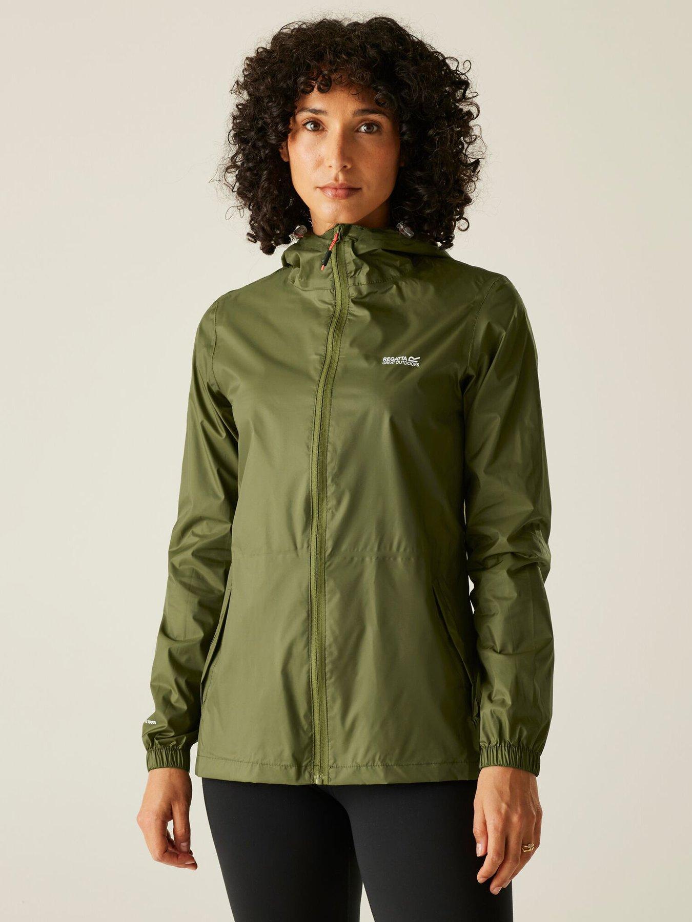 Image 1 of 7 of Regatta Womens Pack It Iii Waterproof Shell Jacket - Green