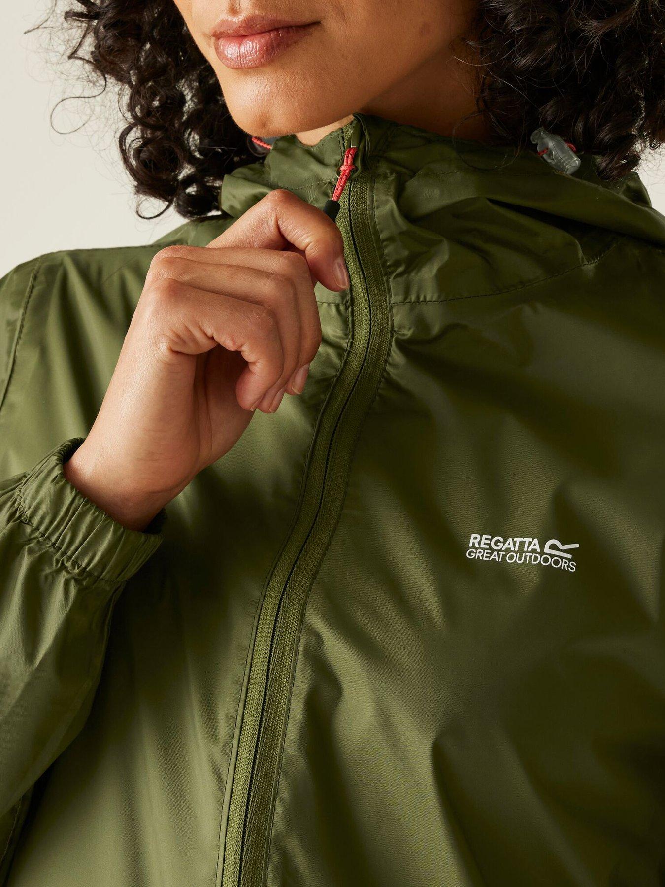 Image 4 of 7 of Regatta Womens Pack It Iii Waterproof Shell Jacket - Green
