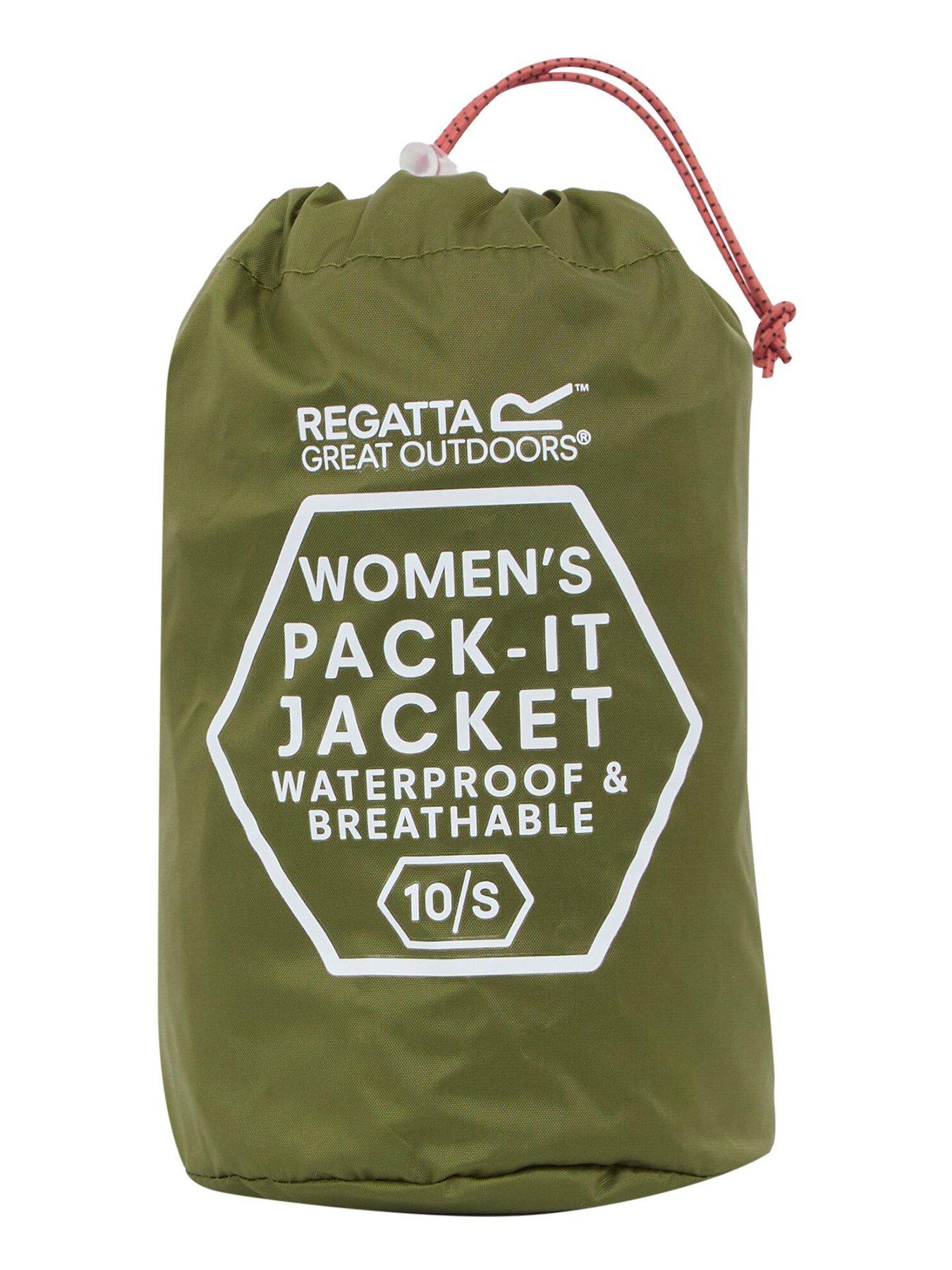 Image 5 of 7 of Regatta Womens Pack It Iii Waterproof Shell Jacket - Green