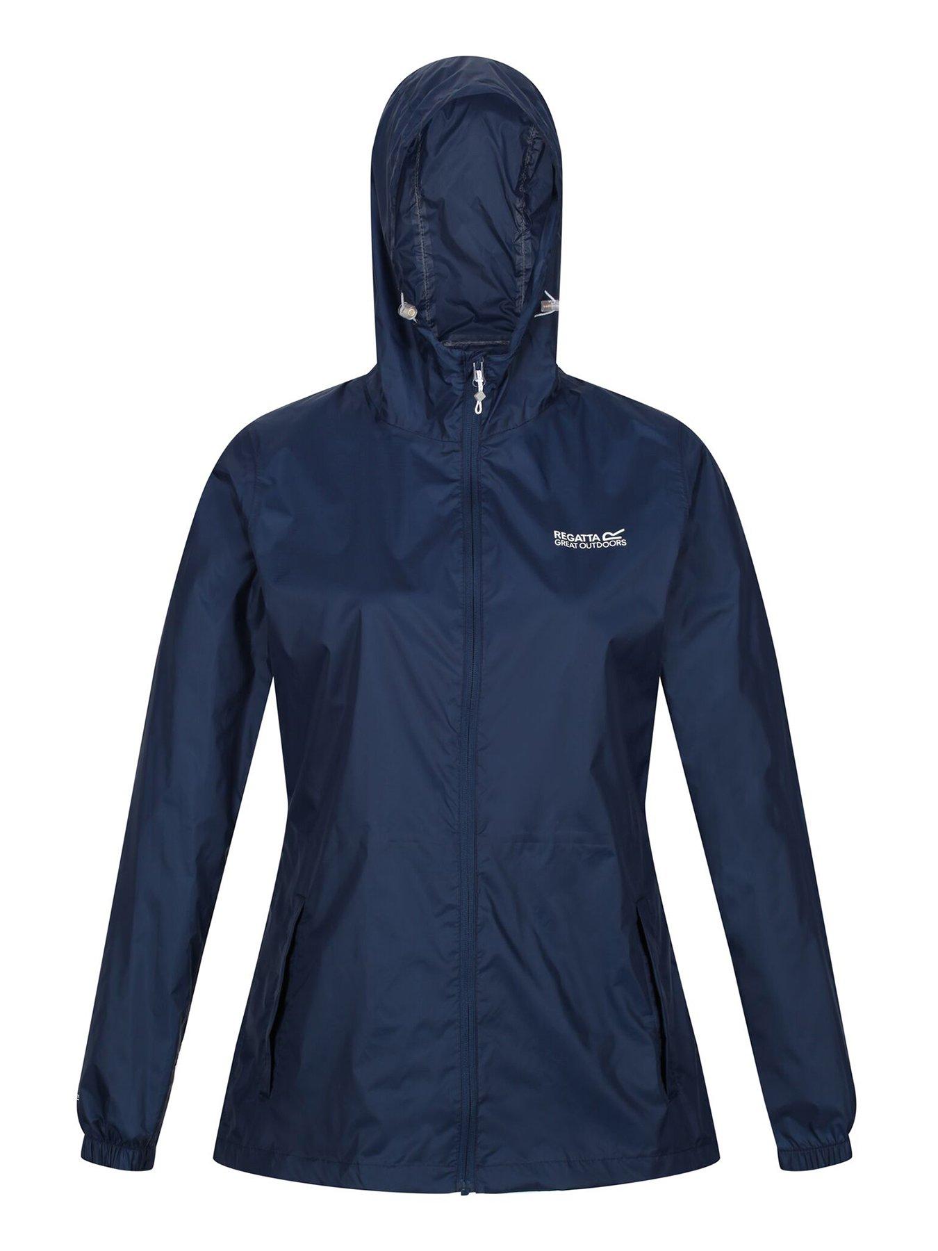 image of regatta-womens-pack-it-iii-waterproof-shell-jacket-navy