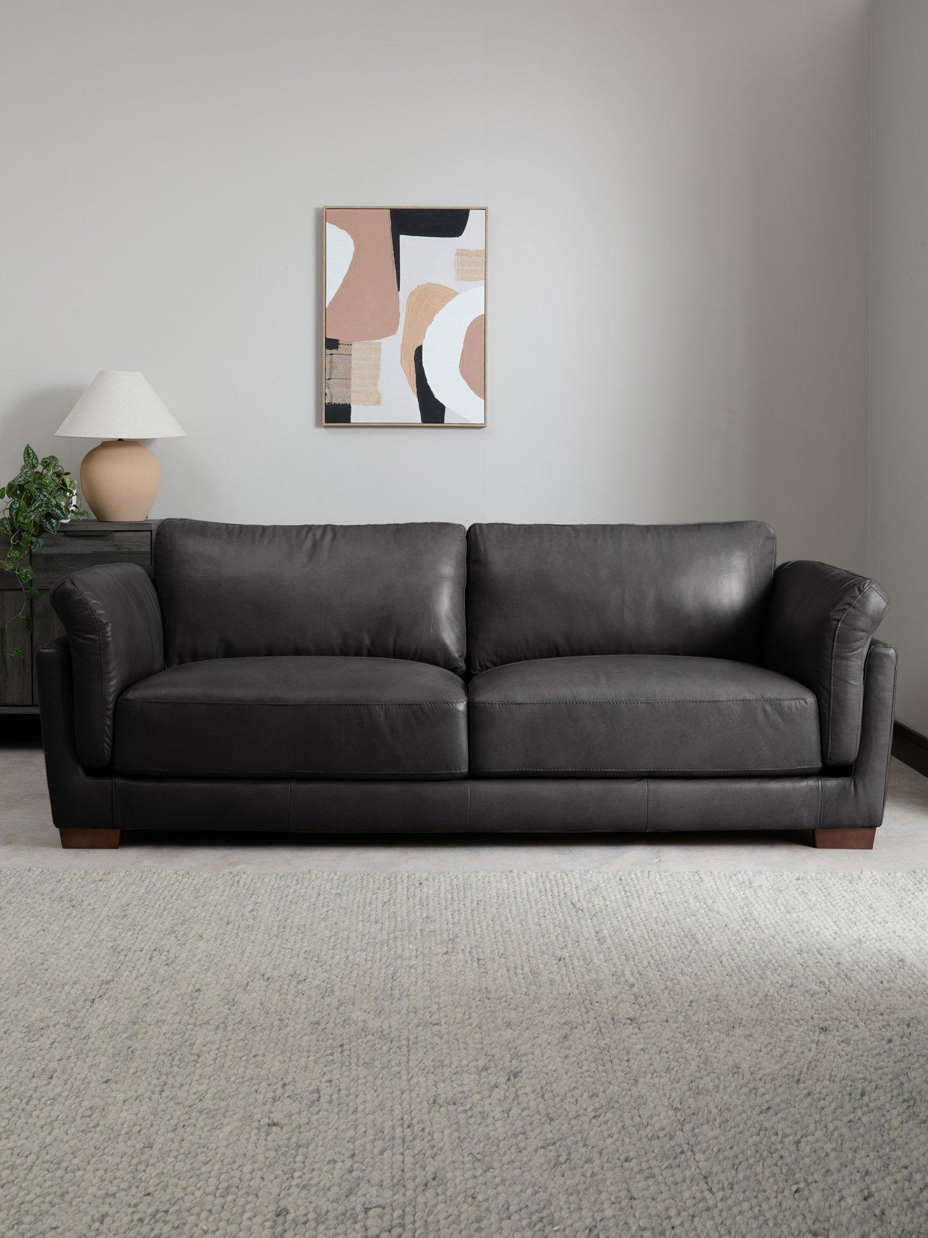 The Very Collection Morena Italian Leather 3 Seater Sofa - FSC® Certified
