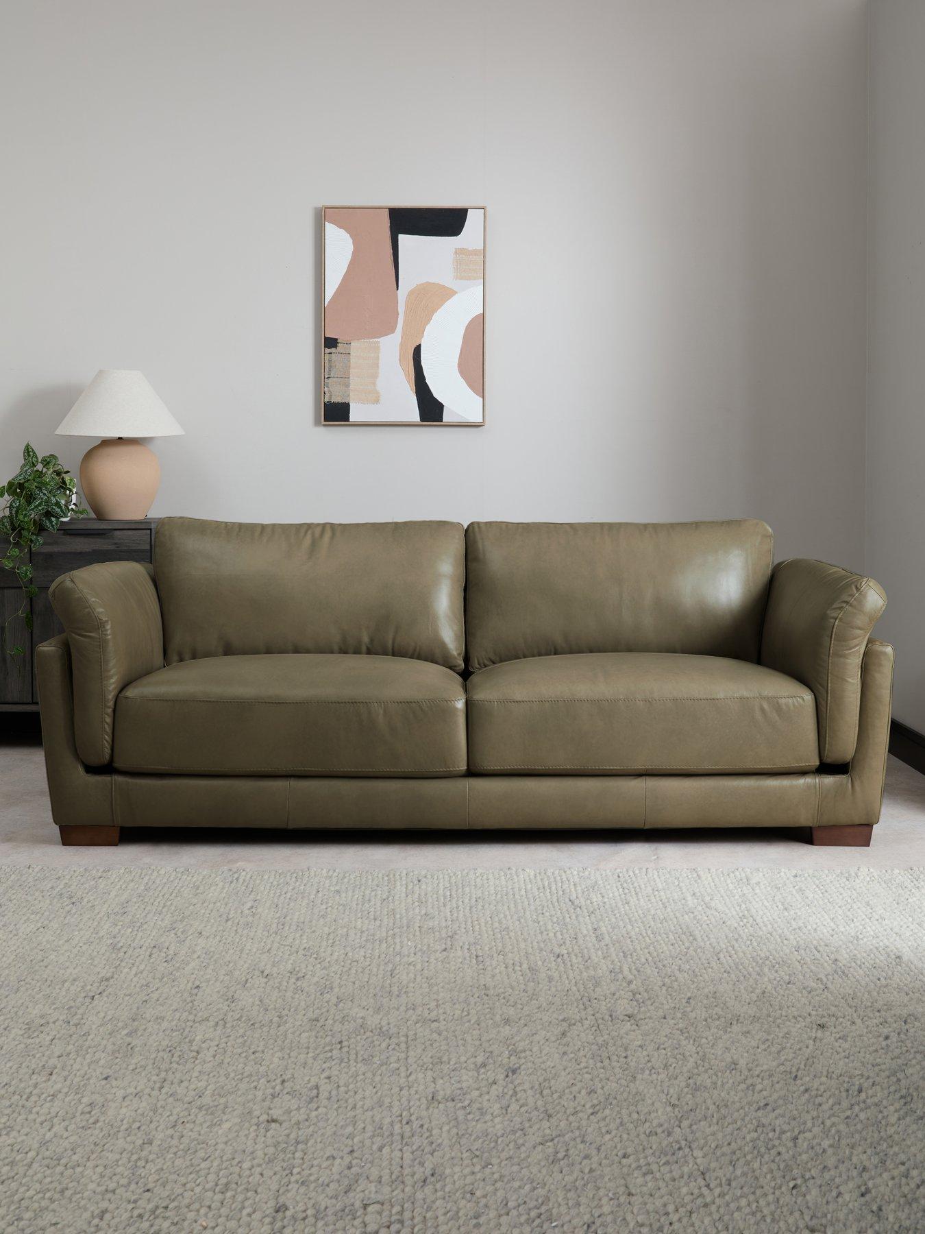 The Very Collection Morena Italian Leather 3 Seater Sofa - FSC® Certified