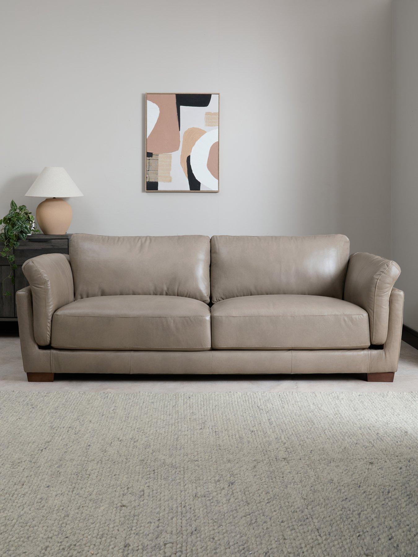 Image 1 of 5 of The Very Collection Morena Italian Leather 3 Seater Sofa - FSC&reg; Certified