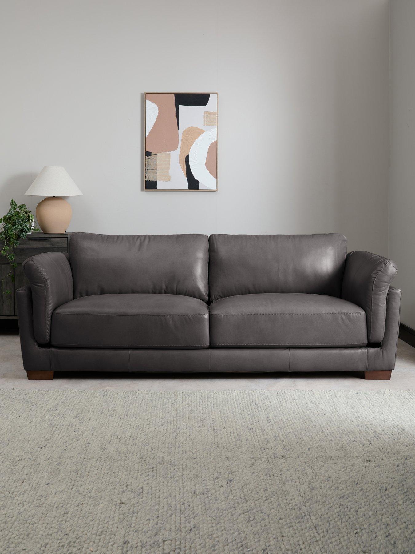The Very Collection Morena Italian Leather 3 Seater Sofa - FSC® Certified