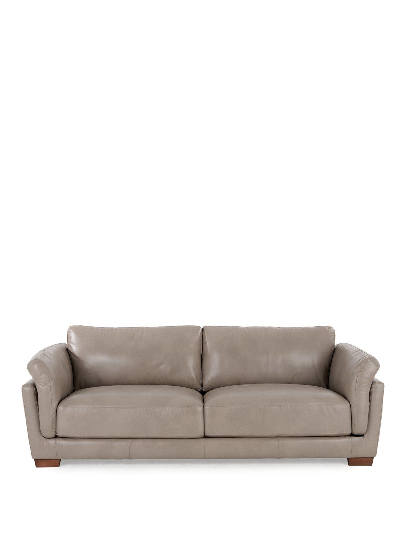 Image 2 of 5 of The Very Collection Morena Italian Leather 3 Seater Sofa - FSC&reg; Certified
