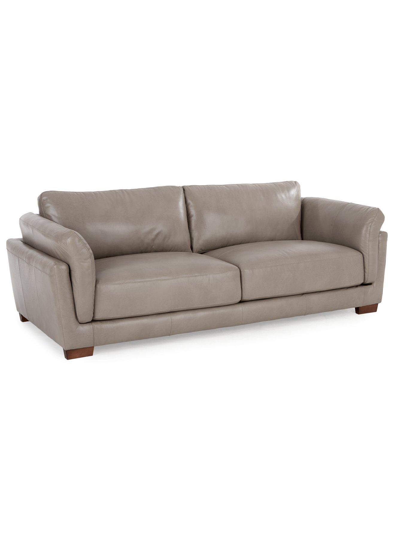 Image 3 of 5 of The Very Collection Morena Italian Leather 3 Seater Sofa - FSC&reg; Certified