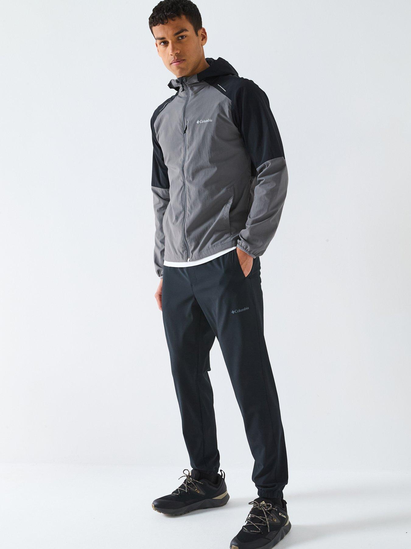 Columbia Men's Tech Nylon Hooded Jacket - Black/Grey | Littlewoods