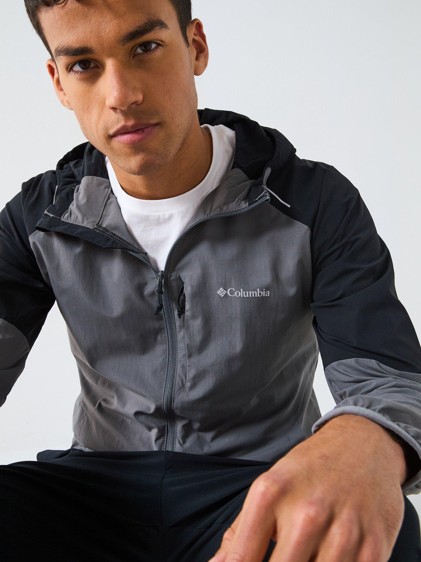 Columbia Men's Tech Nylon Hooded Jacket - Black/Grey | Littlewoods