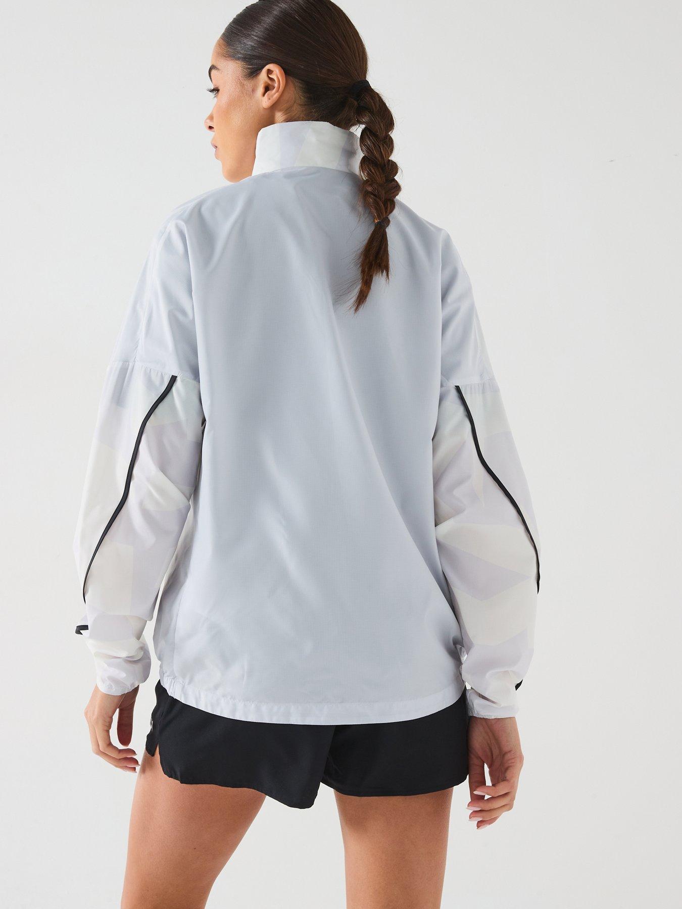 Image 2 of 6 of adidas Terrex Women's Mountain Print Wind Jacket - Grey