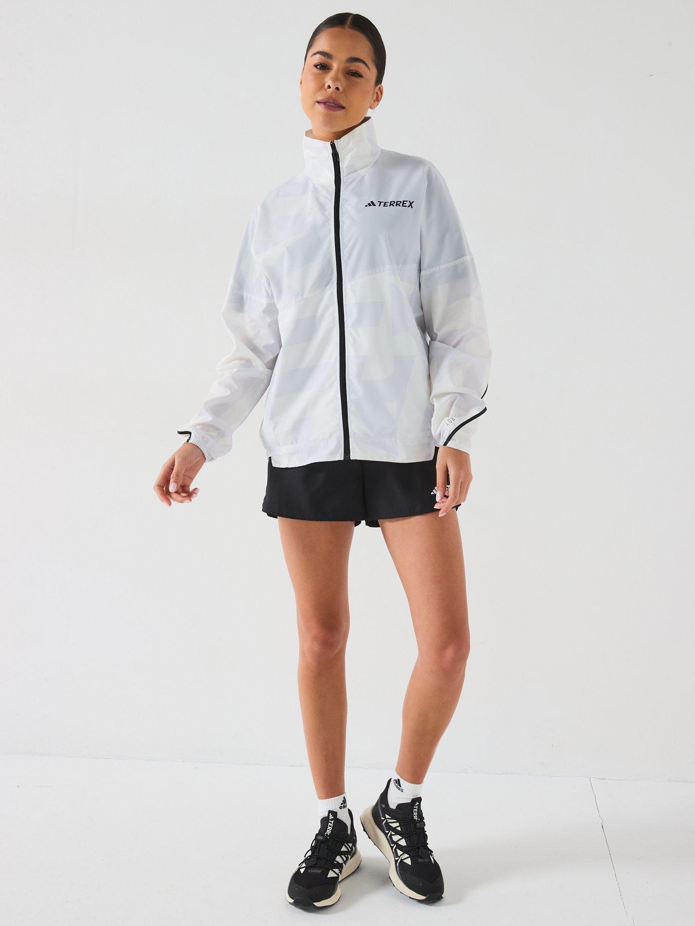 Image 3 of 6 of adidas Terrex Women's Mountain Print Wind Jacket - Grey