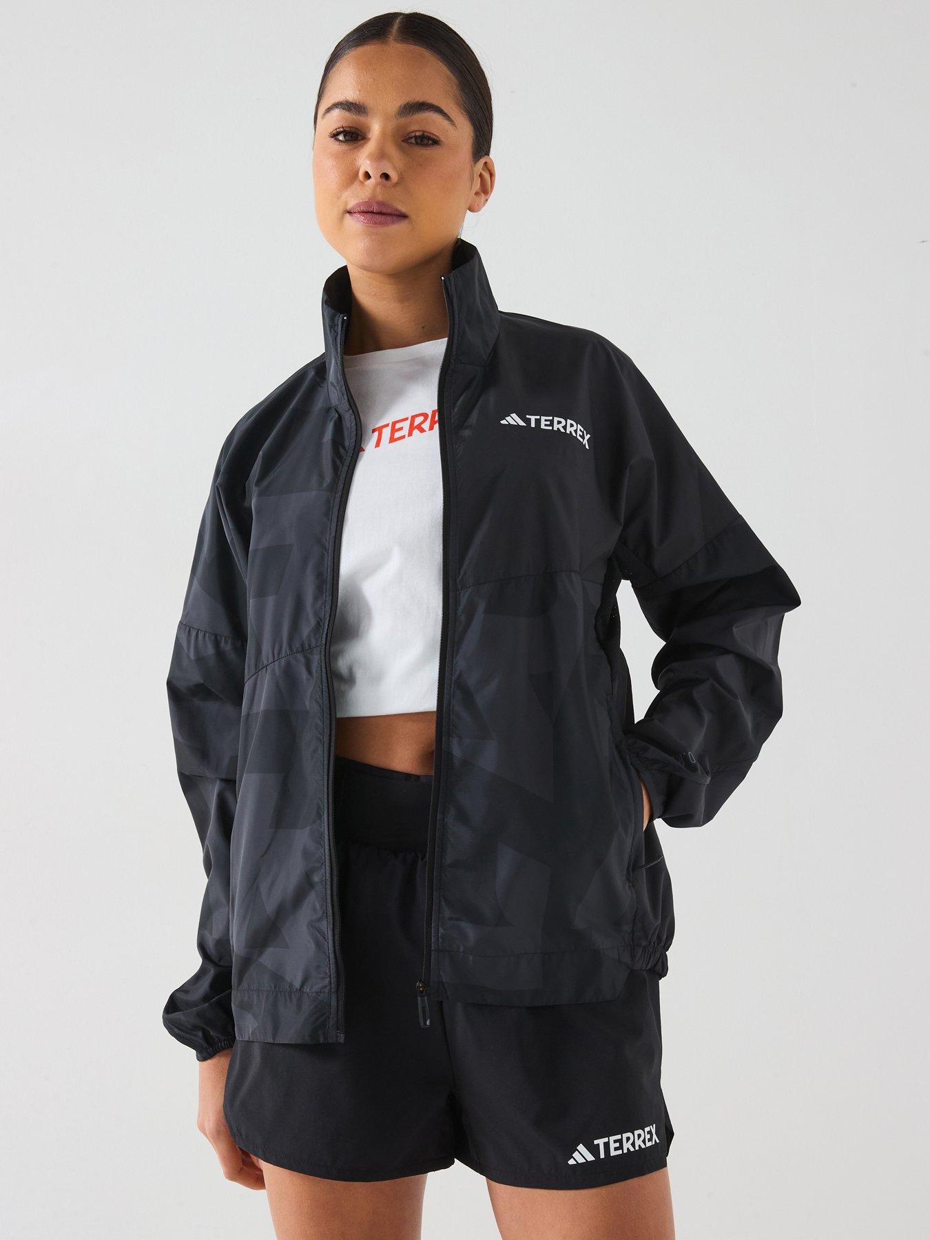 undefined Women's Mountain Print Wind Jacket - Black