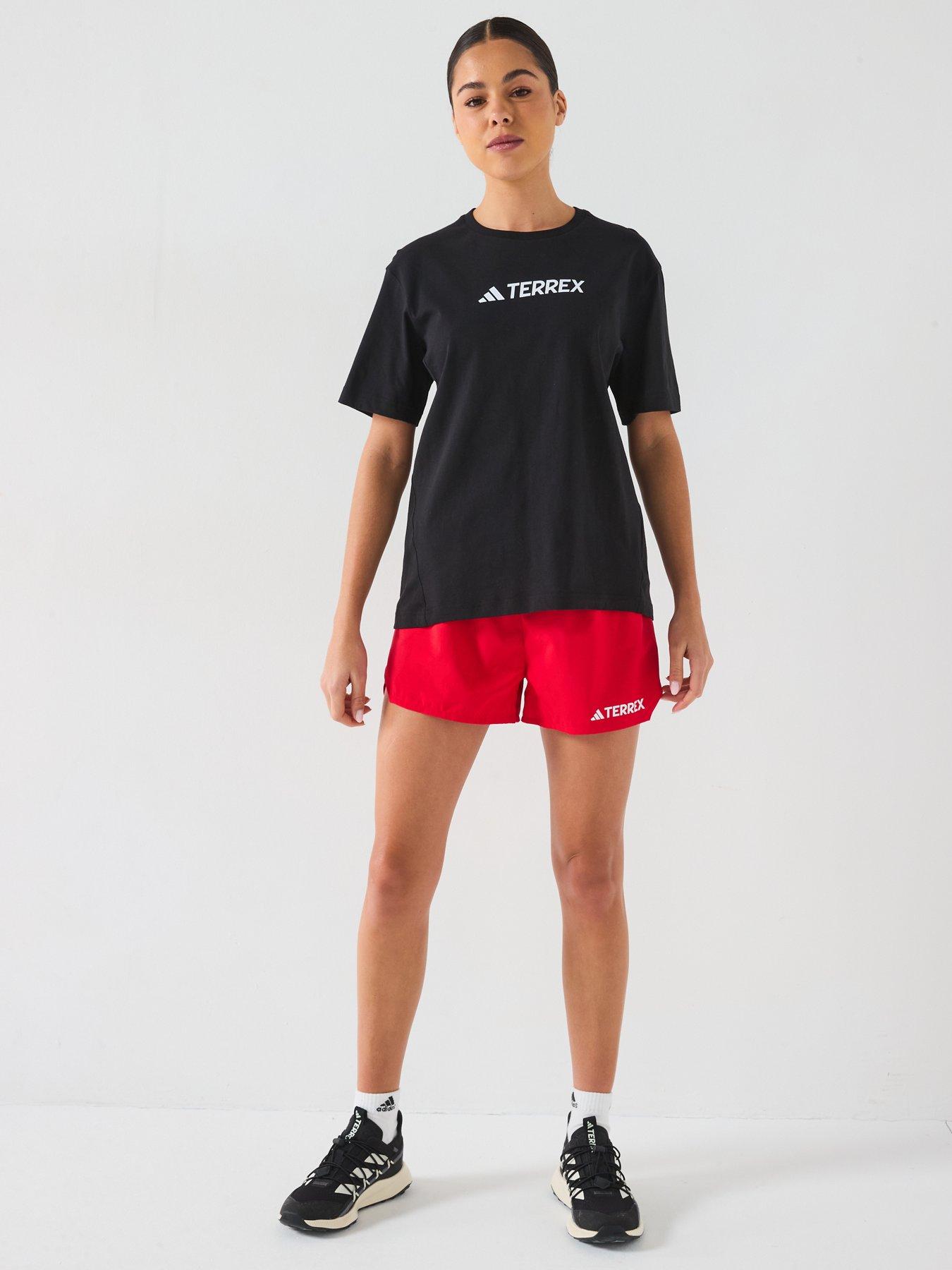 image of adidas-terrex-womens-xpr-5-inch-shorts-red