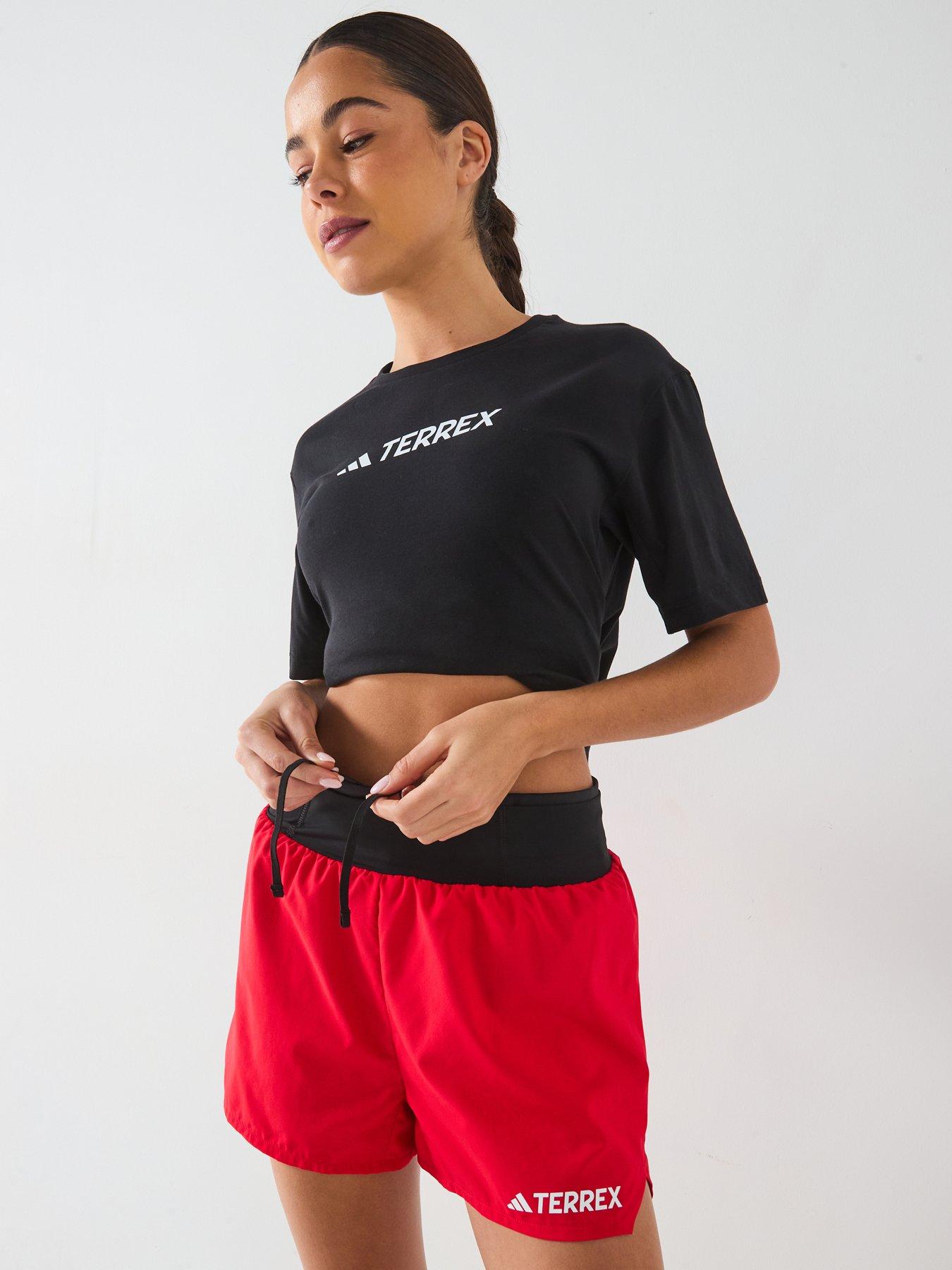  image of adidas-terrex-womens-xpr-5-inch-shorts-red