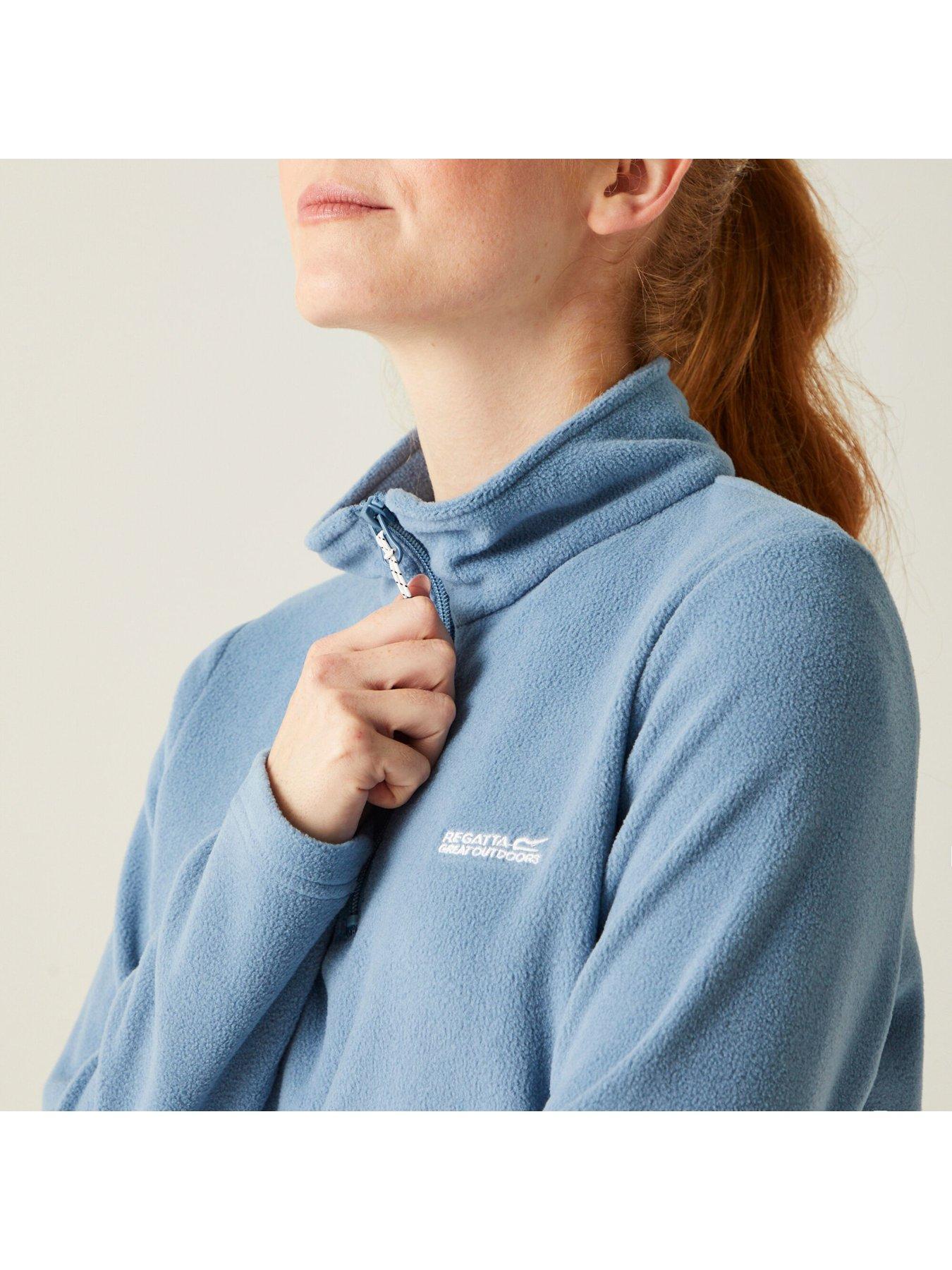  image of regatta-womens-sweethart-half-zip-fleece-blue