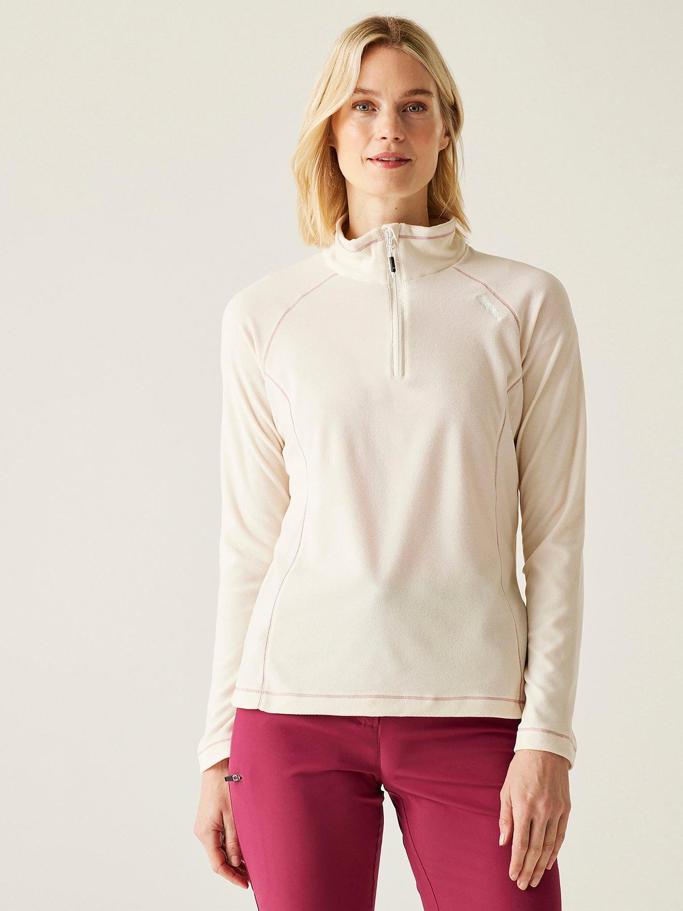  image of regatta-womens-montes-half-zip-fleece-white