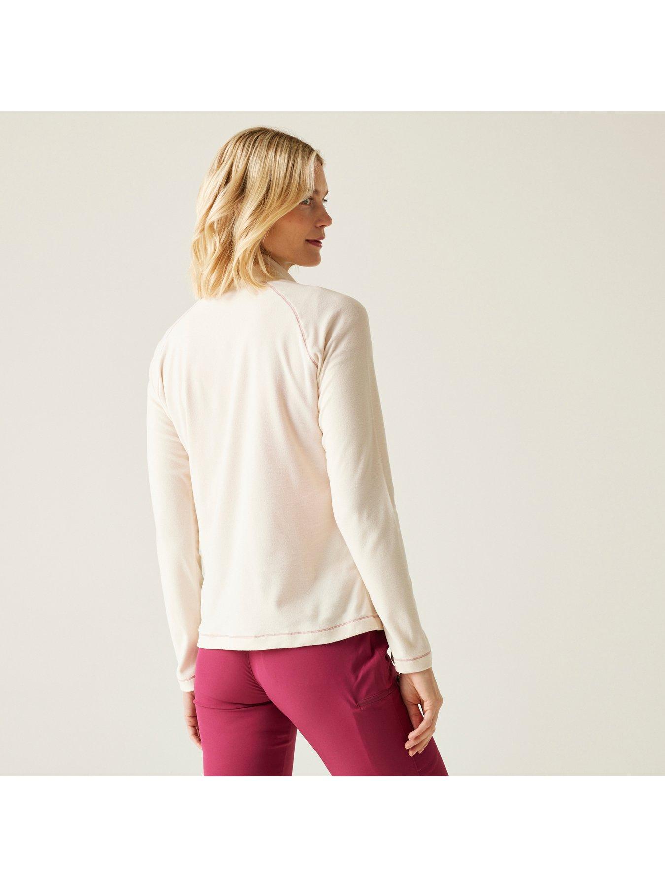  image of regatta-womens-montes-half-zip-fleece-white