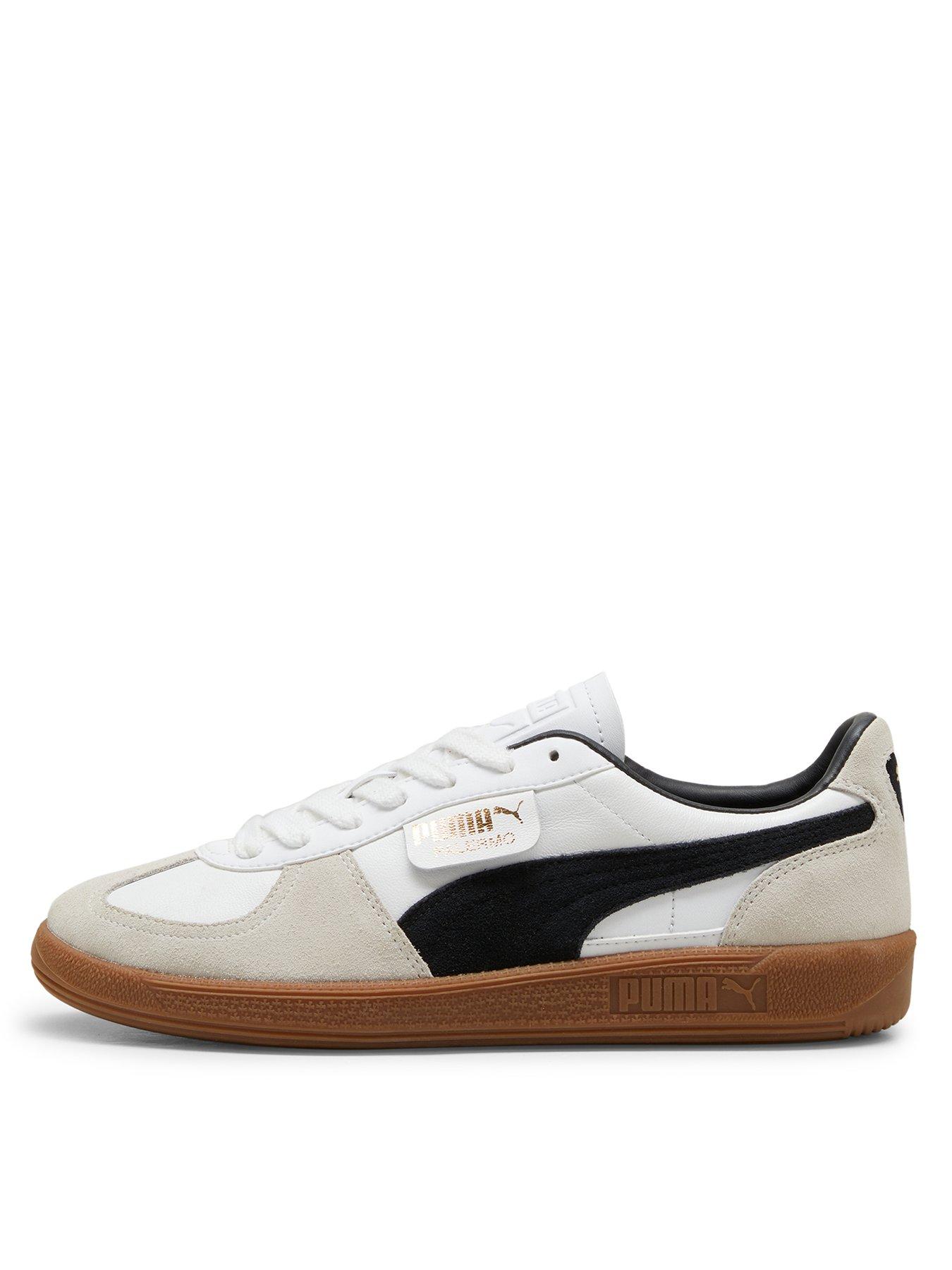 image of puma-unisex-palermo-leather-trainers-white