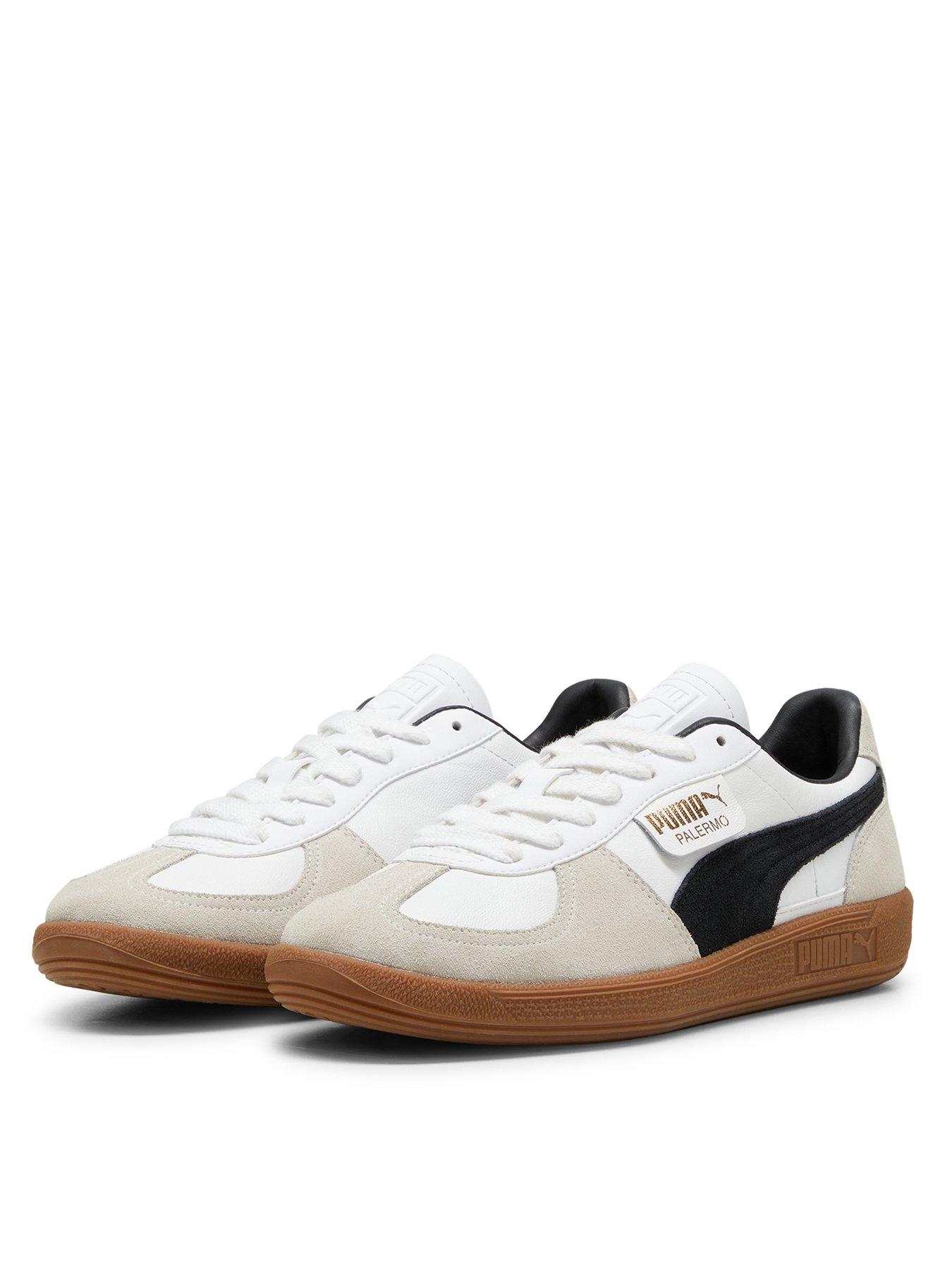  image of puma-unisex-palermo-leather-trainers-white