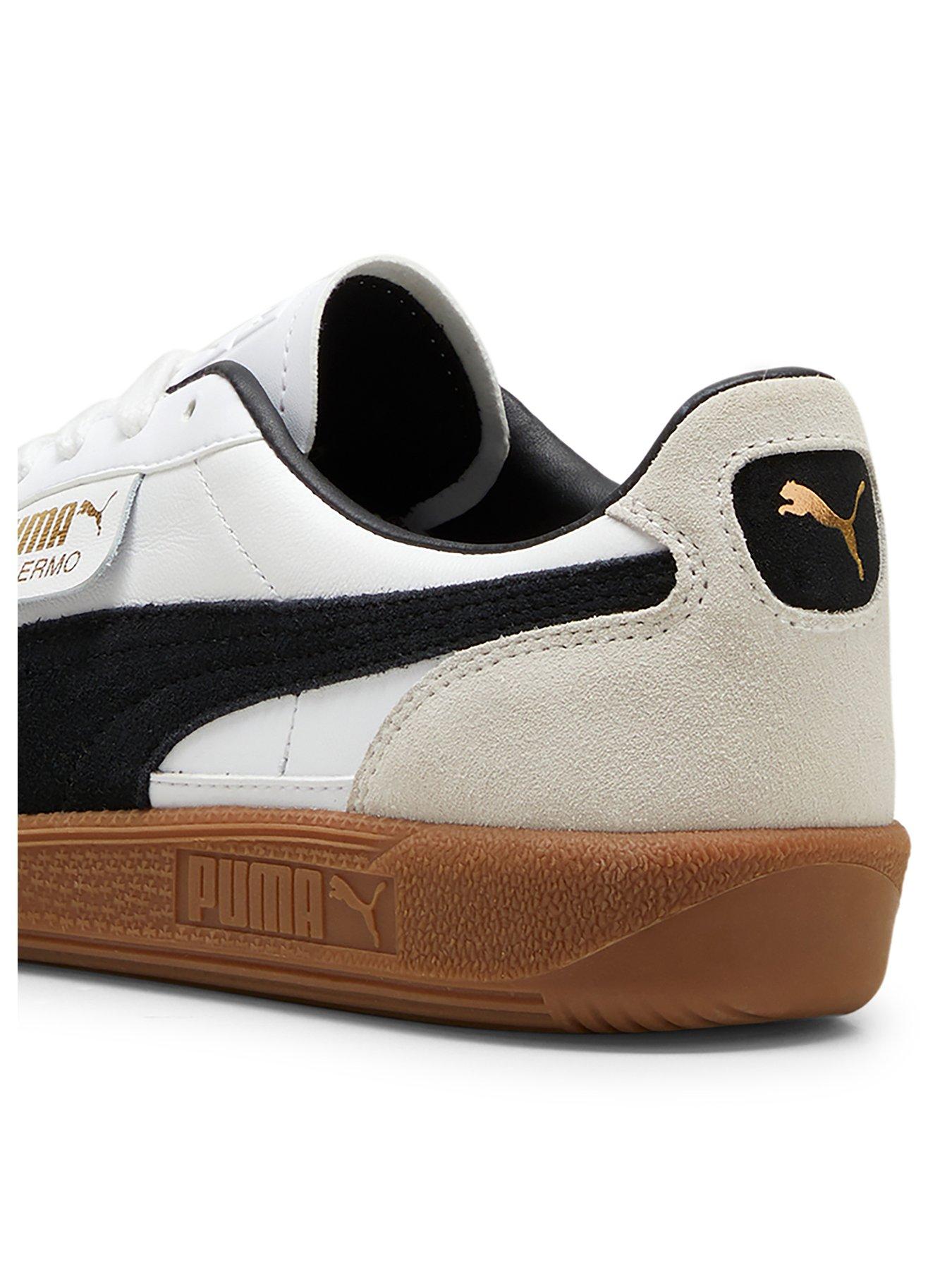  image of puma-unisex-palermo-leather-trainers-white