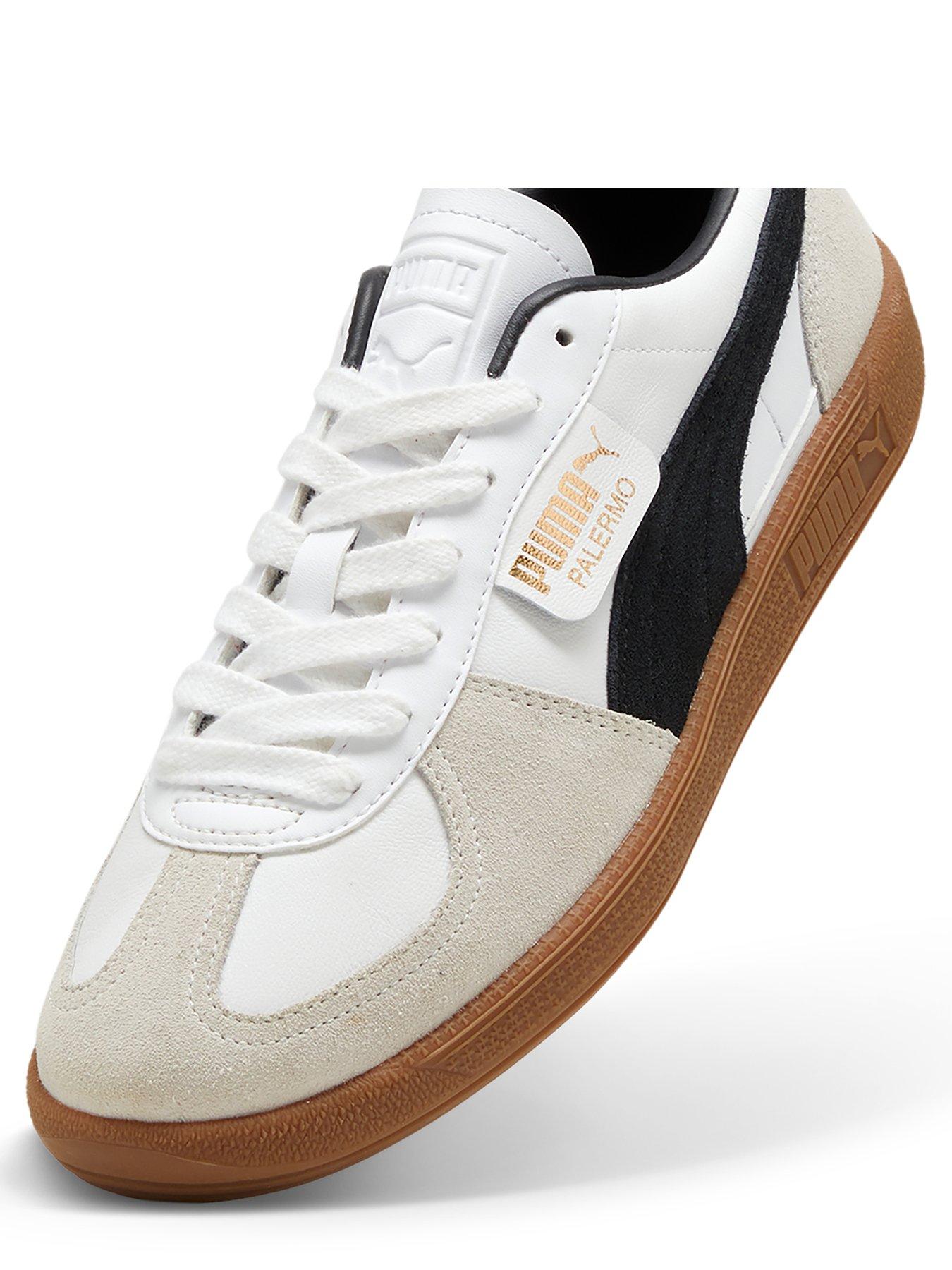 image of puma-unisex-palermo-leather-trainers-white