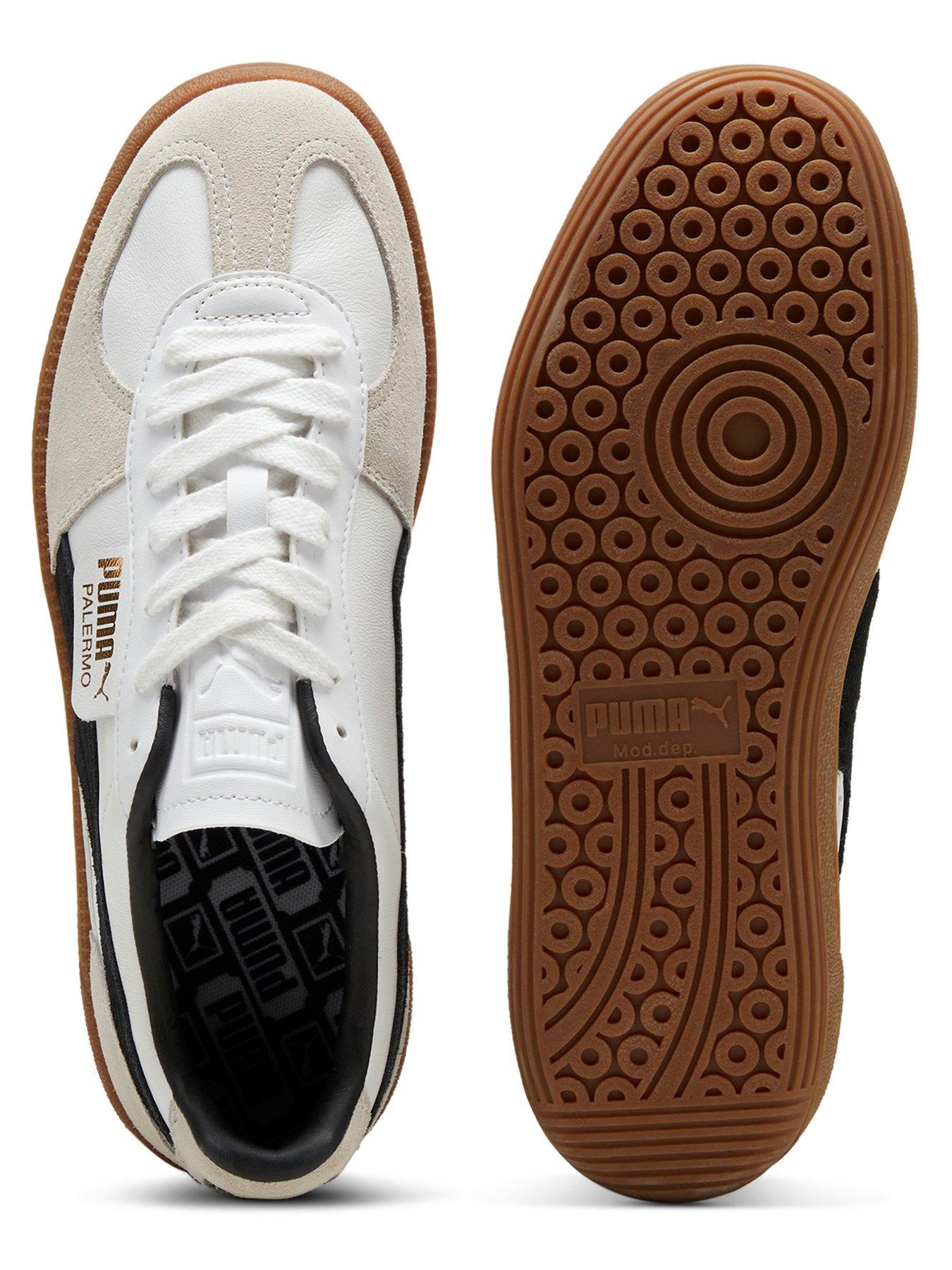  image of puma-unisex-palermo-leather-trainers-white