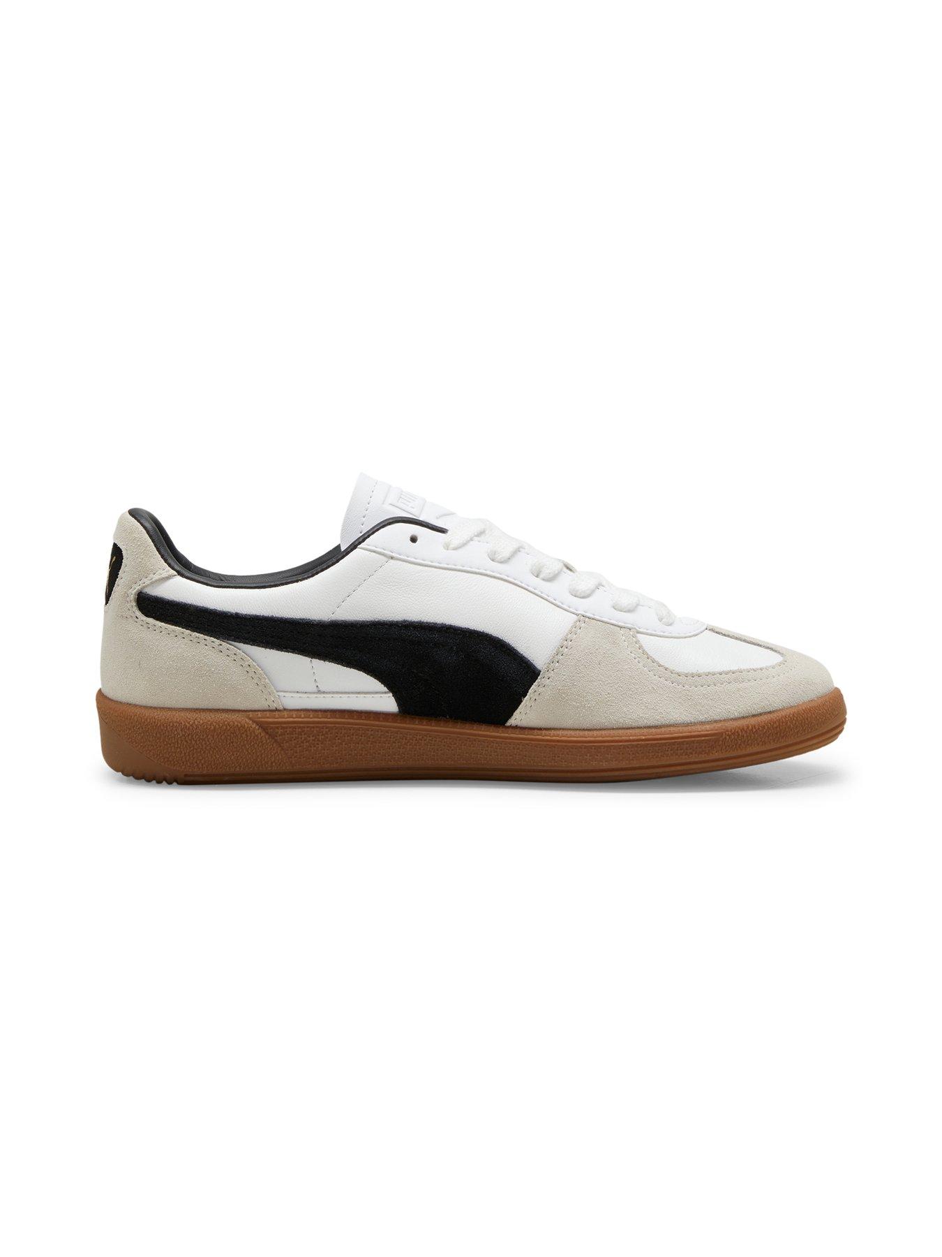  image of puma-unisex-palermo-leather-trainers-white