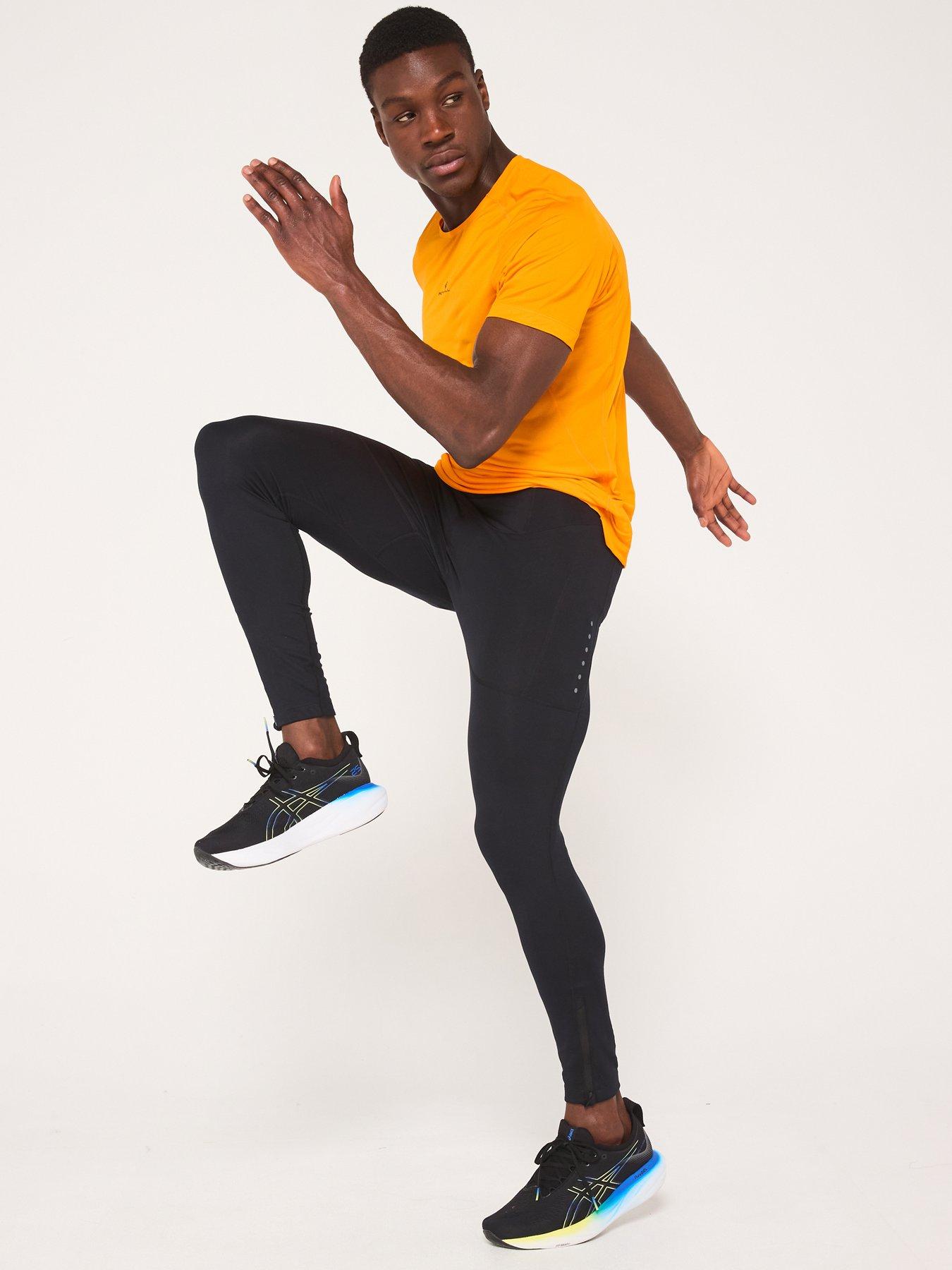  image of ronhill-mens-running-tech-short-sleeve-tee-tangeloblack