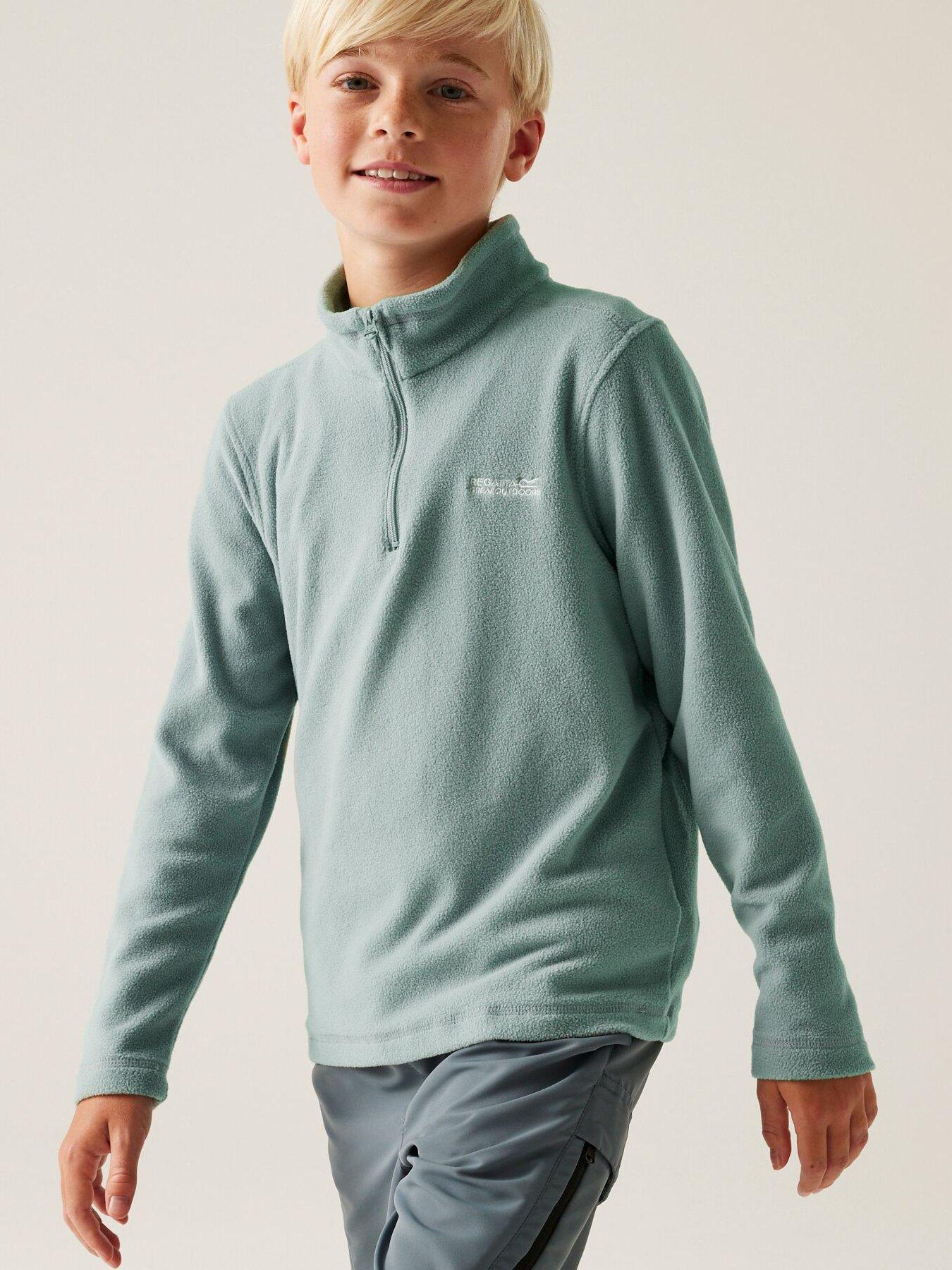 regatta-hot-shot-ii-kids-half-zip-fleece-top-grey