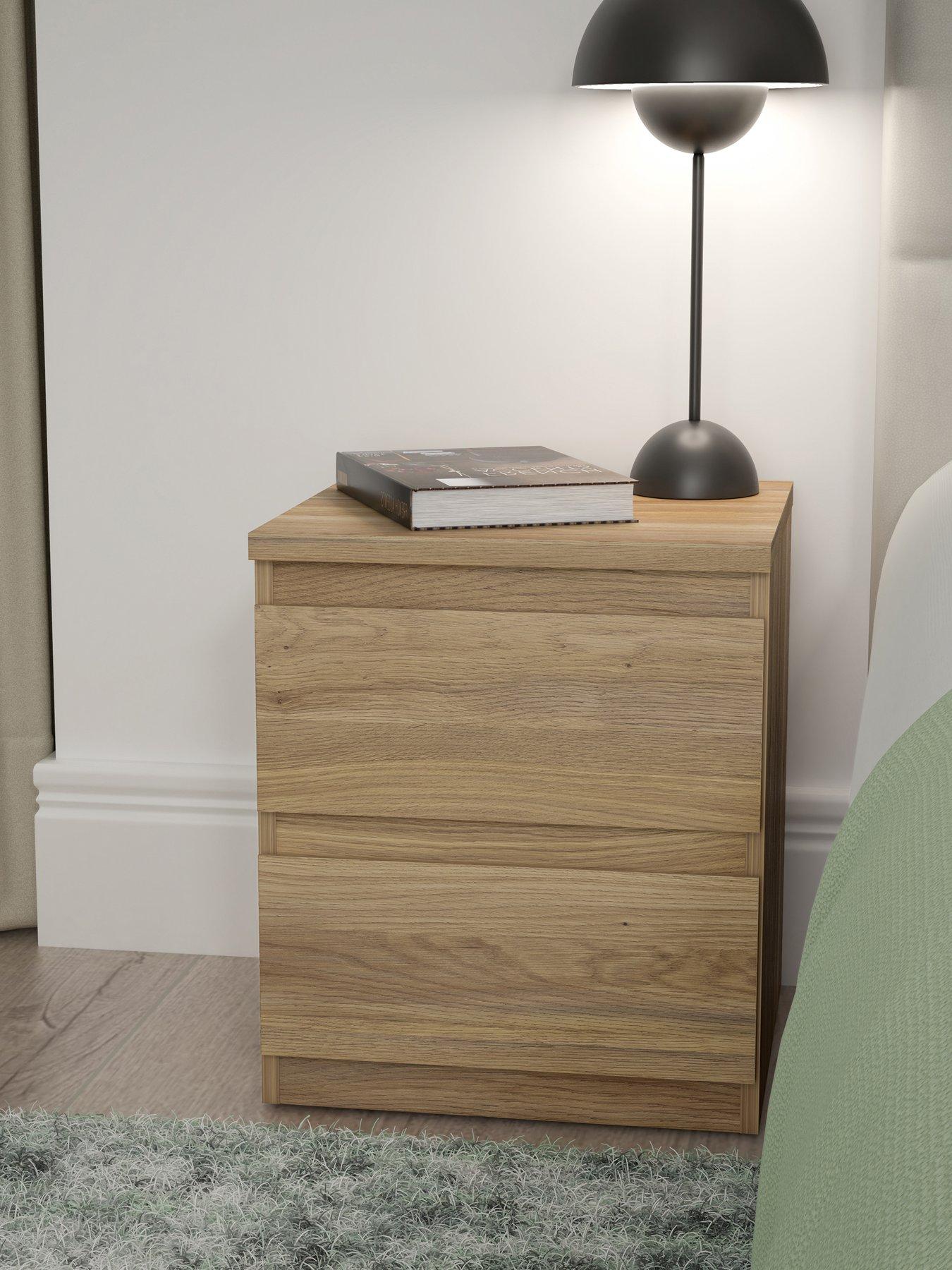 Very Home Lisson 2 Drawer Bedside - New Oak - FSC® Certified
