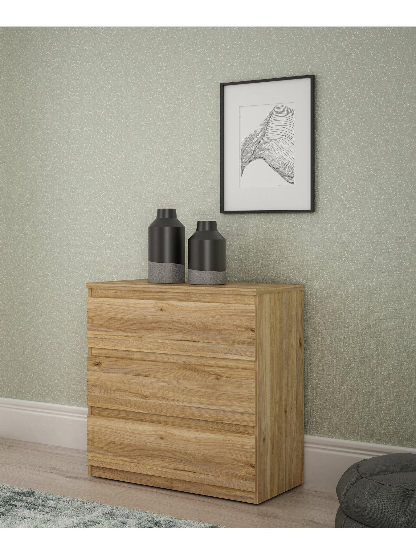 Very Home Lisson Chest of 3 Drawers - New Oak - FSC® Certified