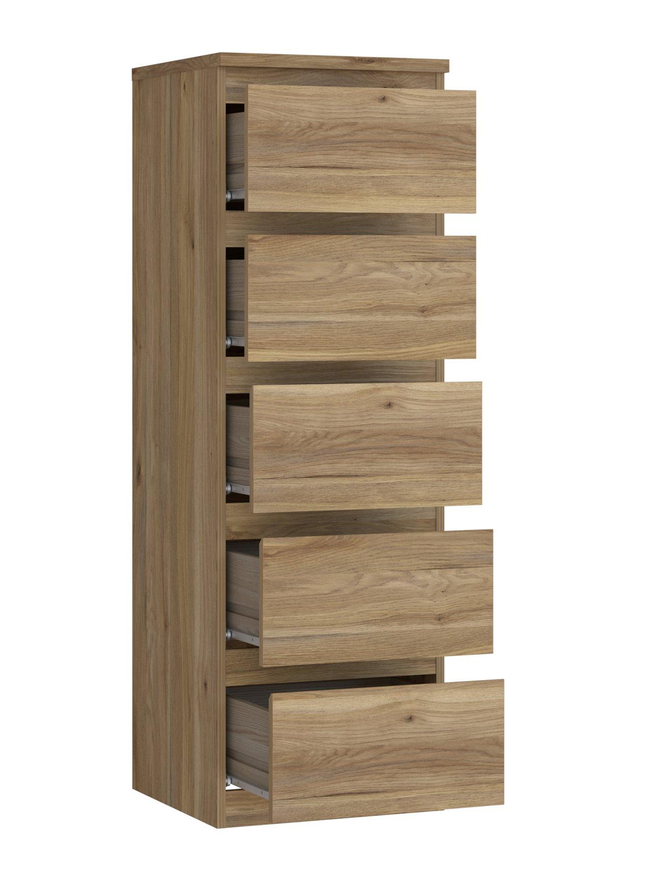 Image 5 of 7 of The Very Collection Lisson Narrow Chest of 5 Drawers - New Oak - FSC&reg; Certified