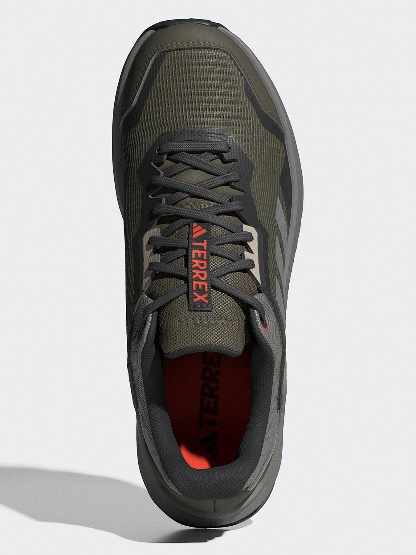  image of adidas-terrex-mens-trailrider-trail-running-shoes-olive-green