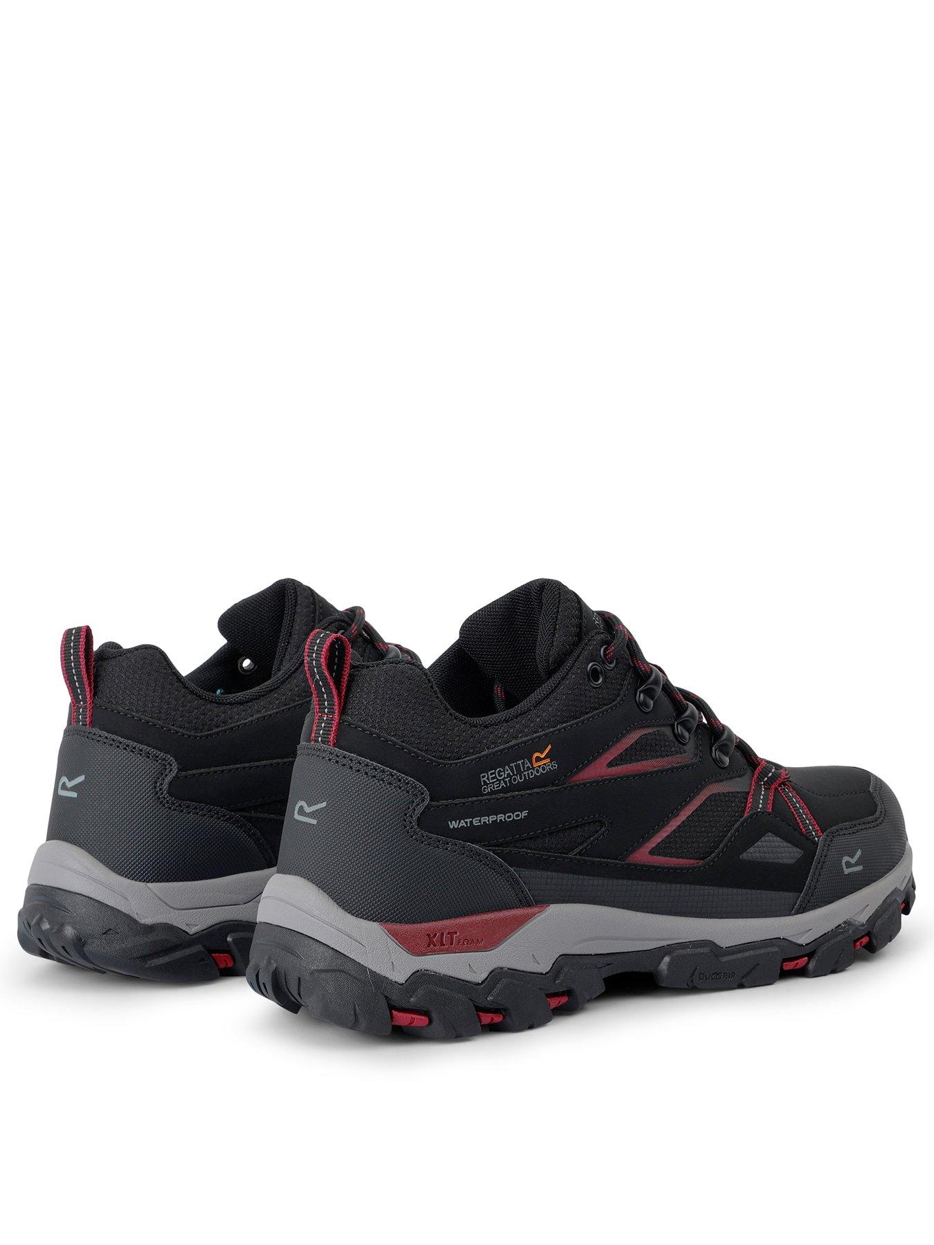  image of regatta-womens-lady-holcombe-low-waterproof-walking-shoe--black