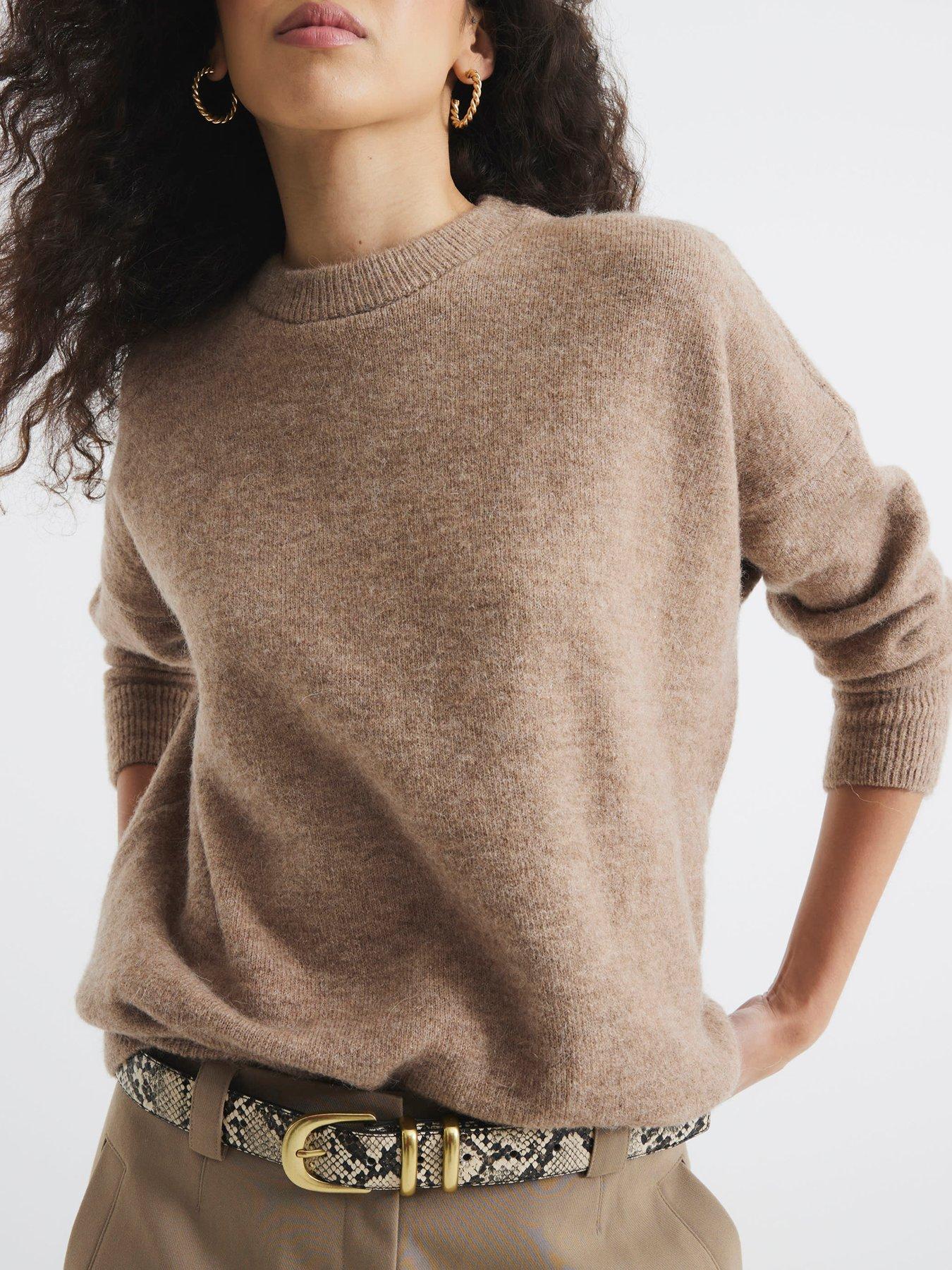  image of river-island-oversized-jumper-brown