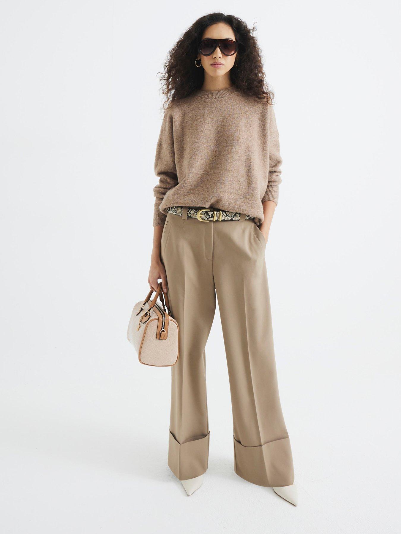  image of river-island-oversized-jumper-brown