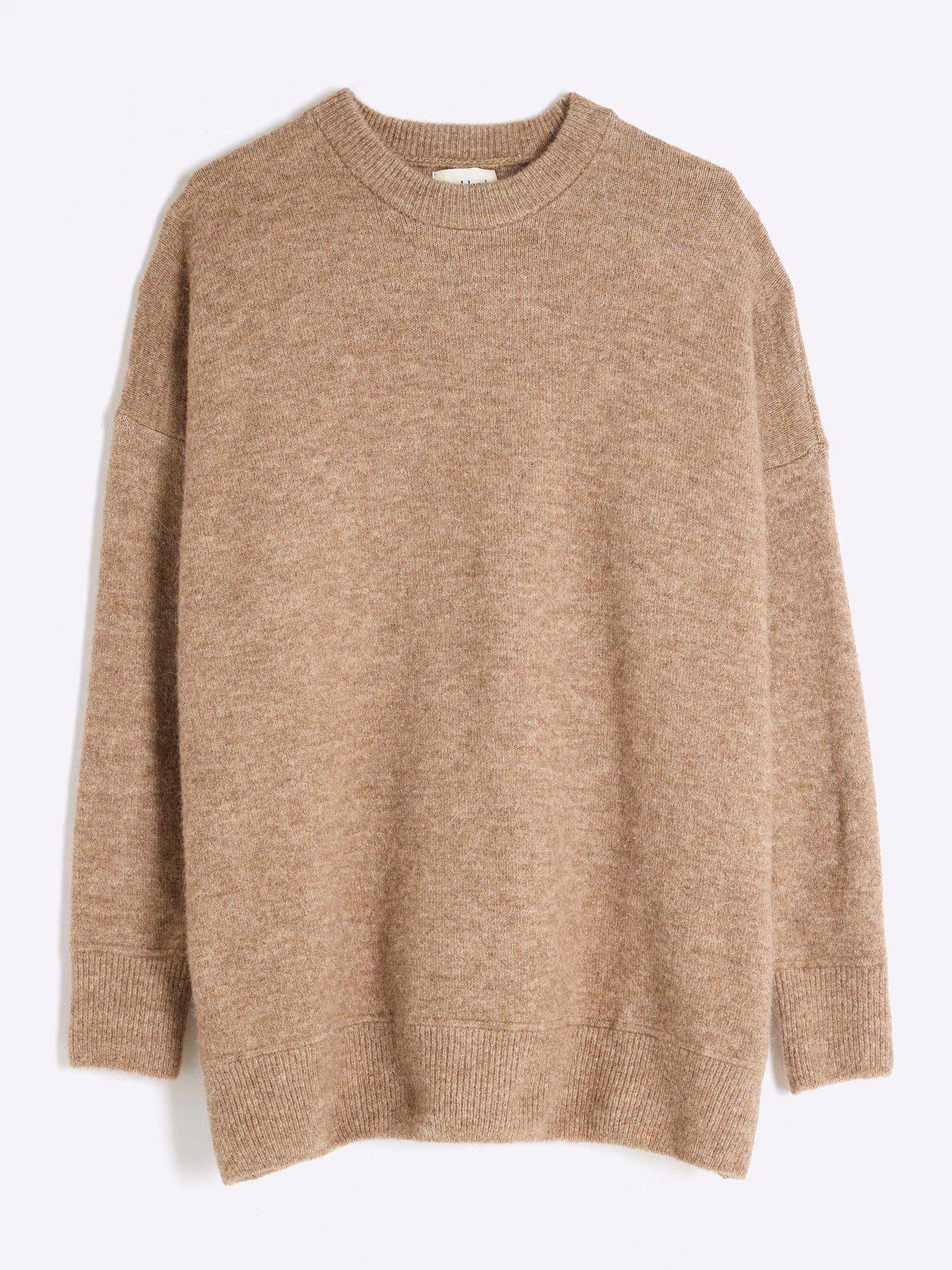 image of river-island-oversized-jumper-brown