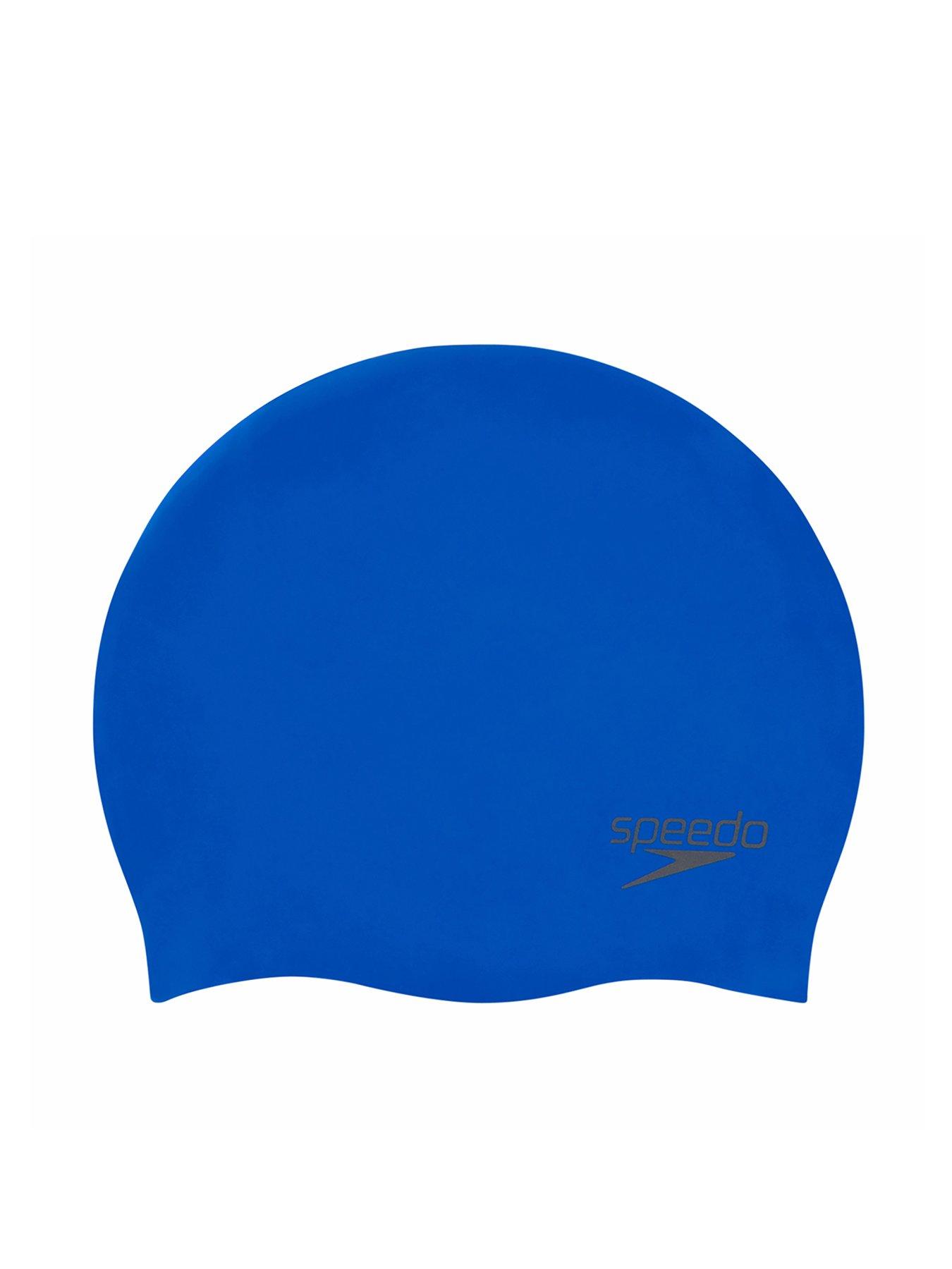 Speedo Plain Moulded Silicone Cap - Blue