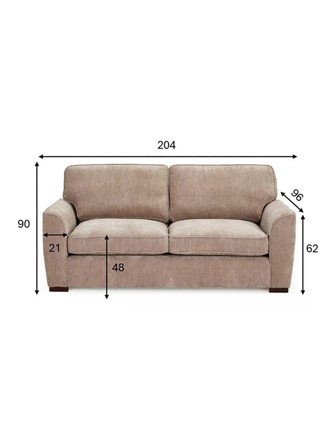 Image 6 of 7 of Very Home Harlow 3 Seater Standard Back Fabric Sofa&nbsp;- FSC&reg; Certified