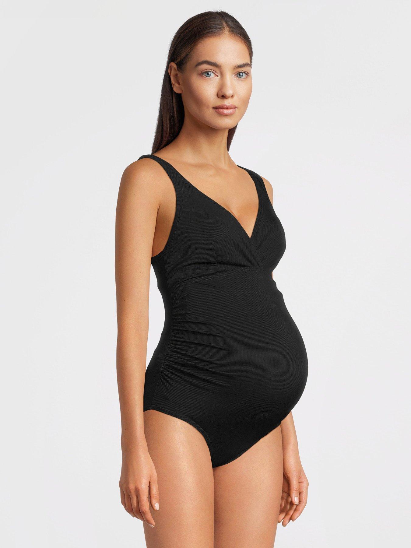 undefined Womens V Neck Maternity U Back - Speedo Black