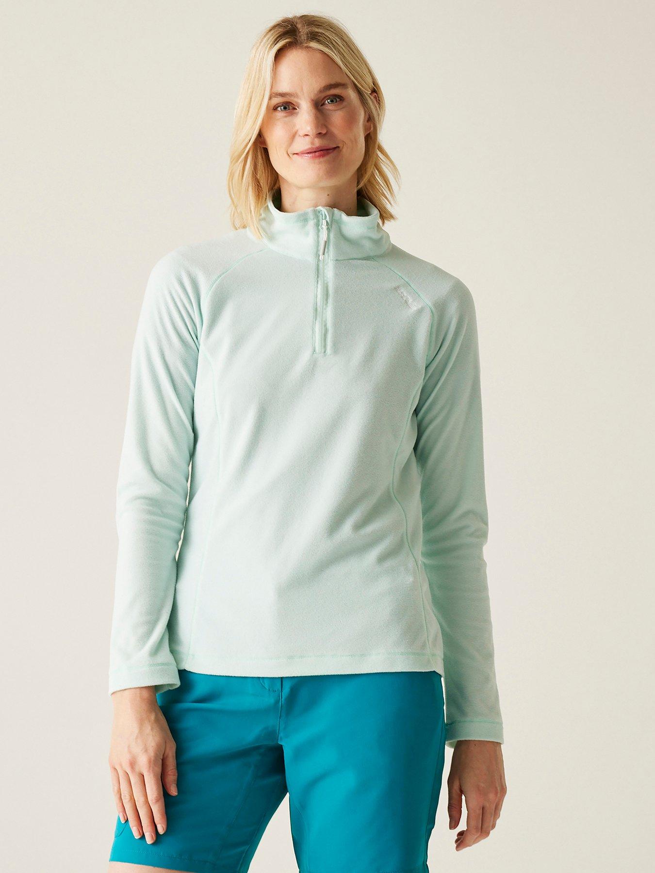undefined Womens Montes Half Zip Fleece- Green