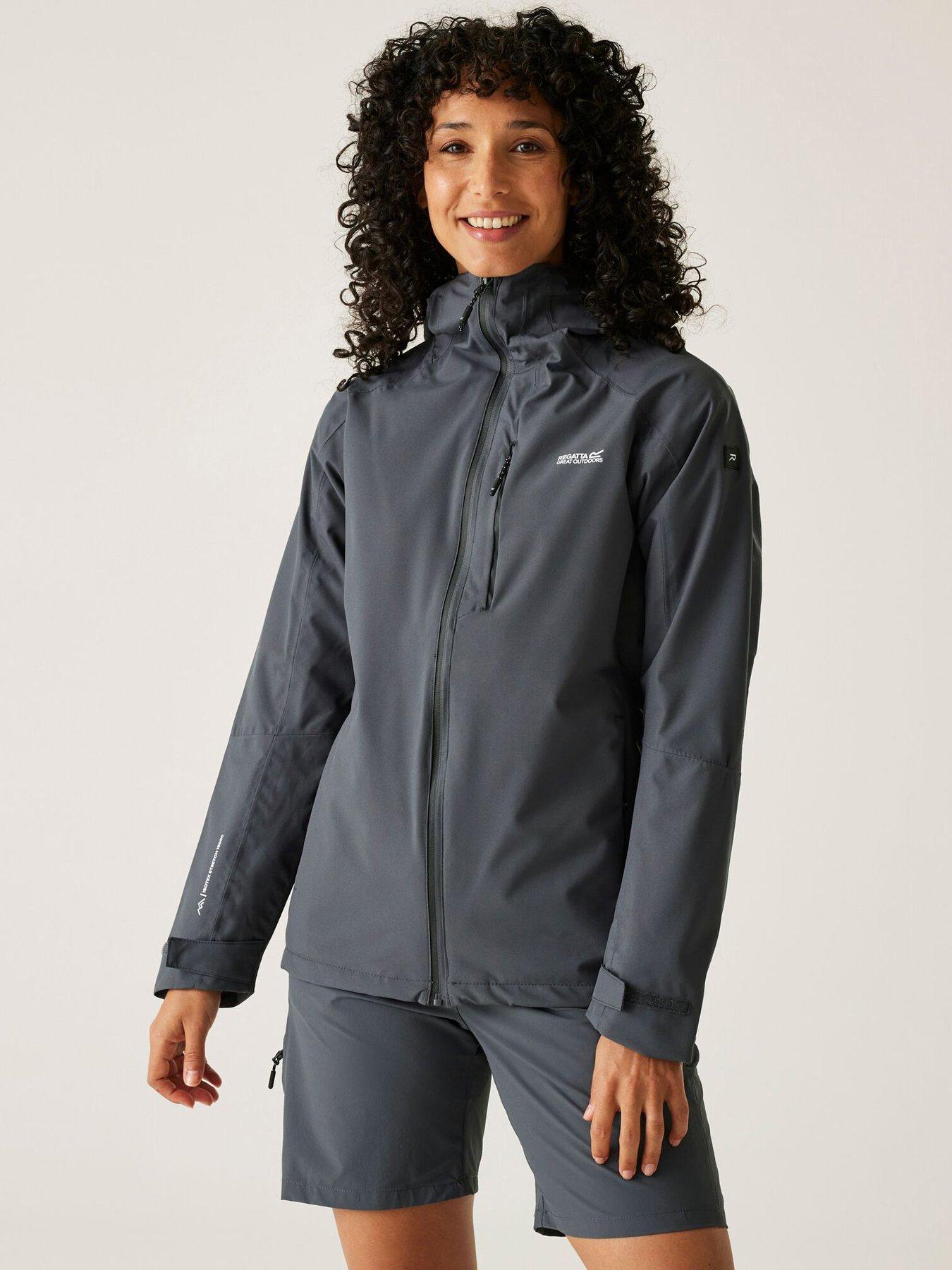  image of regatta-womens-birchdale-ii-waterproof-shell-jacket-grey