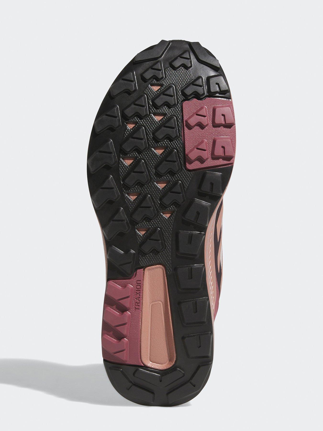  image of adidas-terrex-womens-anylander-midi-rain-ready-waterproof-hiking-shoes-mauveclayruby