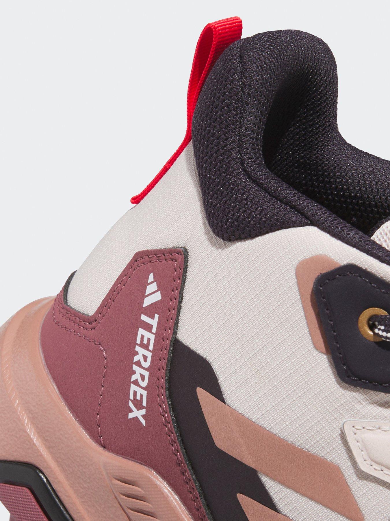  image of adidas-terrex-womens-anylander-midi-rain-ready-waterproof-hiking-shoes-mauveclayruby