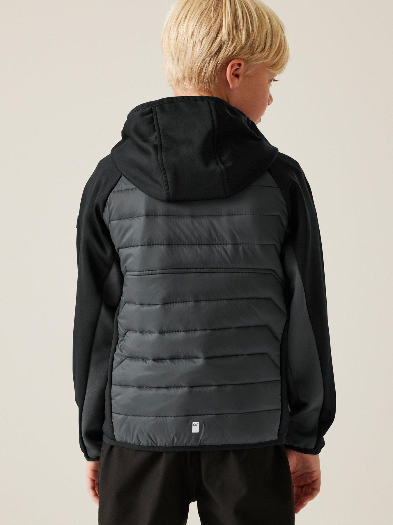  image of regatta-kielder-hybrid-ix-kids-baffle-jacket--grey
