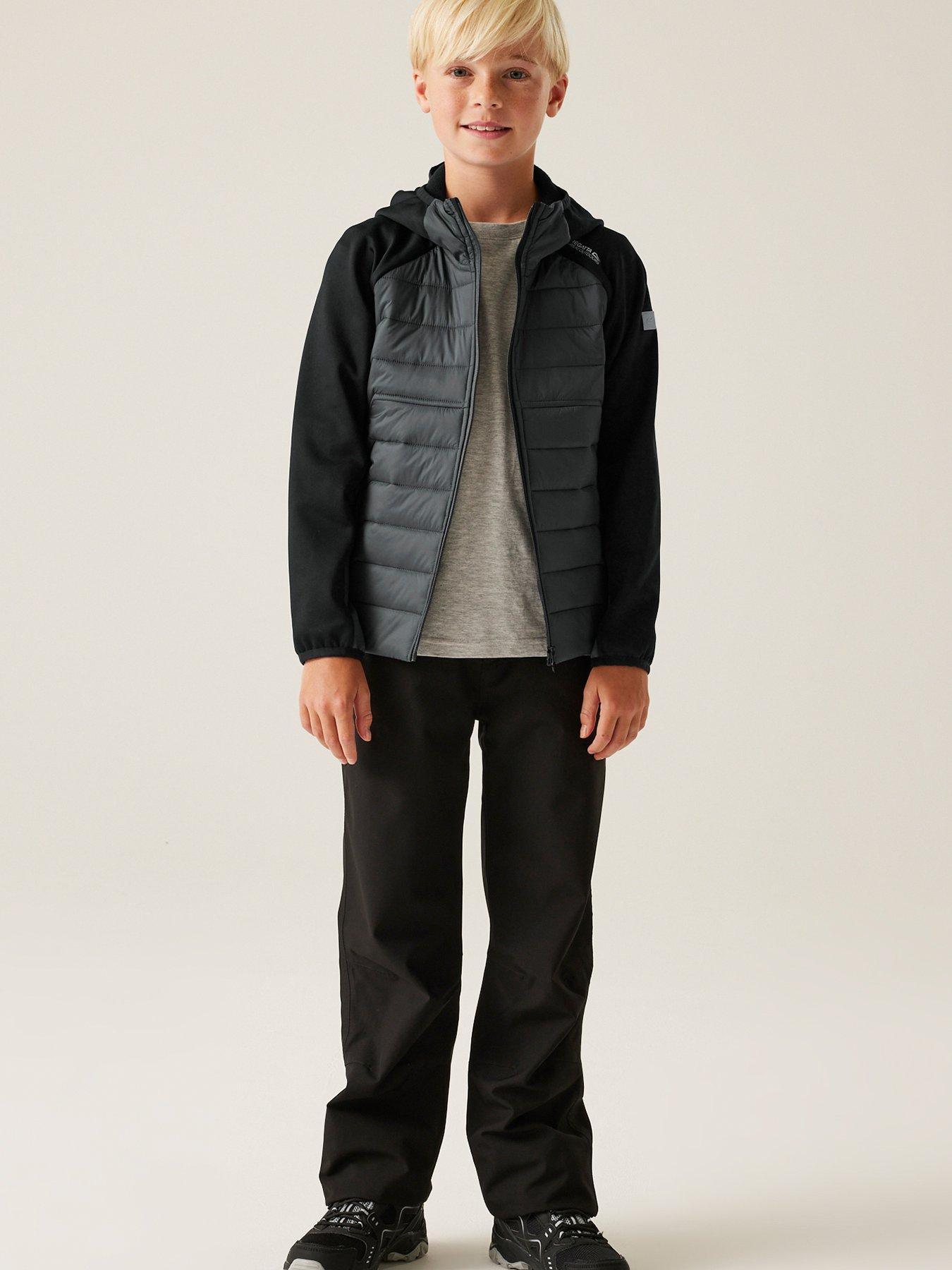  image of regatta-kielder-hybrid-ix-kids-baffle-jacket--grey
