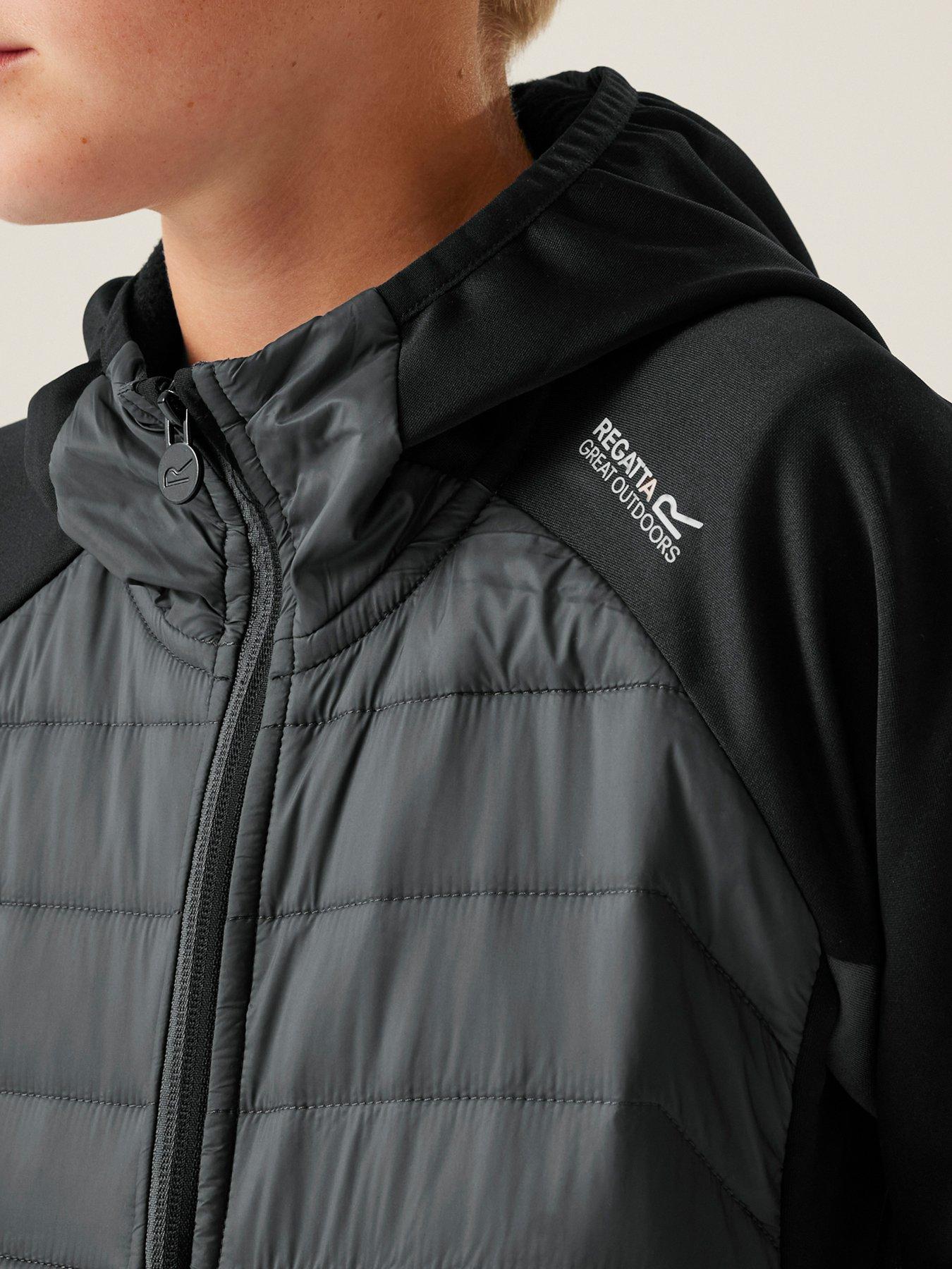 image of regatta-kielder-hybrid-ix-kids-baffle-jacket--grey