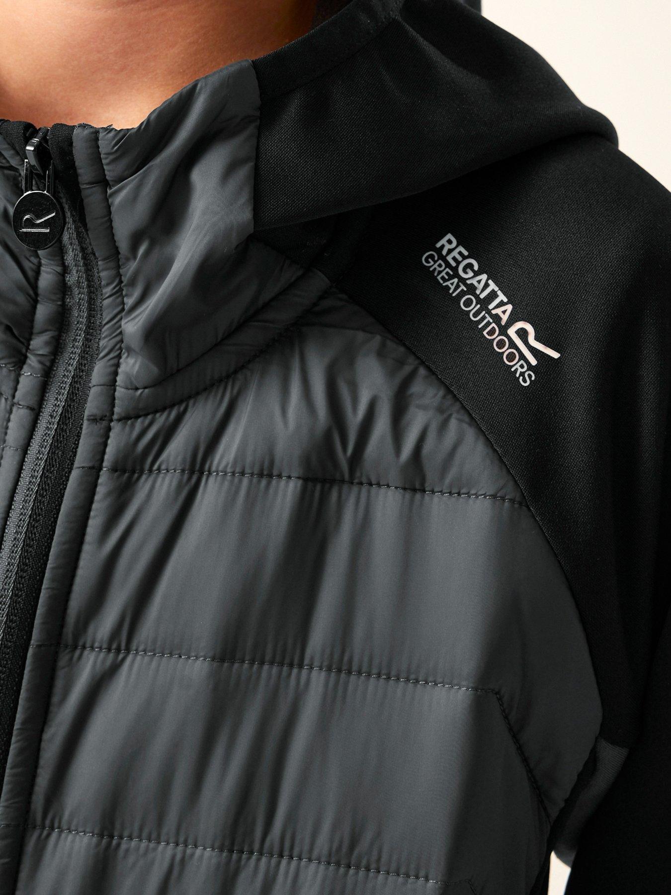  image of regatta-kielder-hybrid-ix-kids-baffle-jacket--grey
